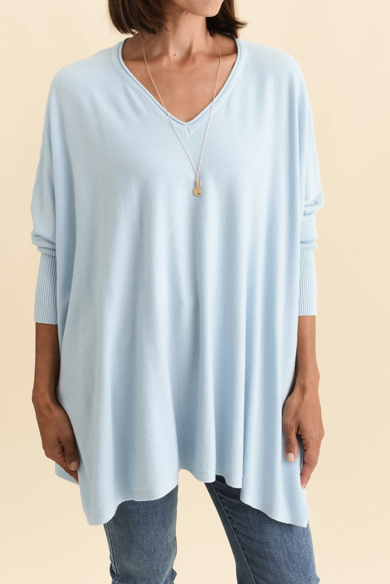 Nastia Light Blue Wool Blend Sweater - Image 6