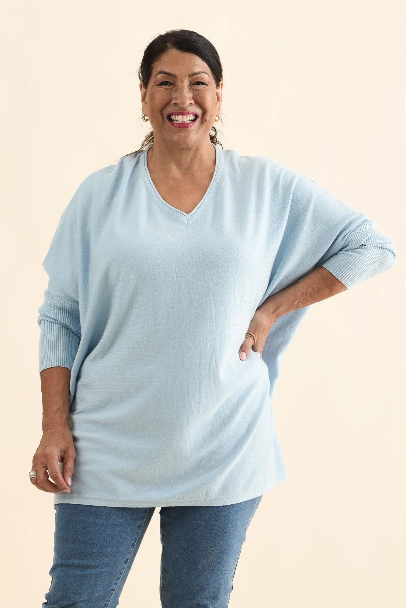 Nastia Light Blue Wool Blend Sweater - Image 8
