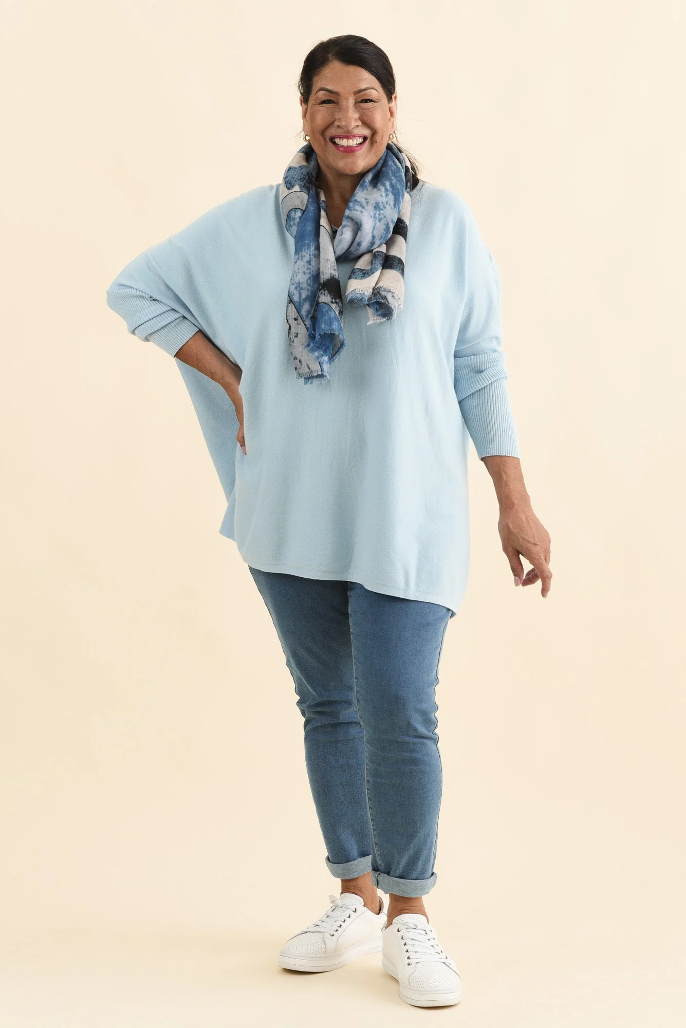 Nastia Light Blue Wool Blend Sweater - Image 9