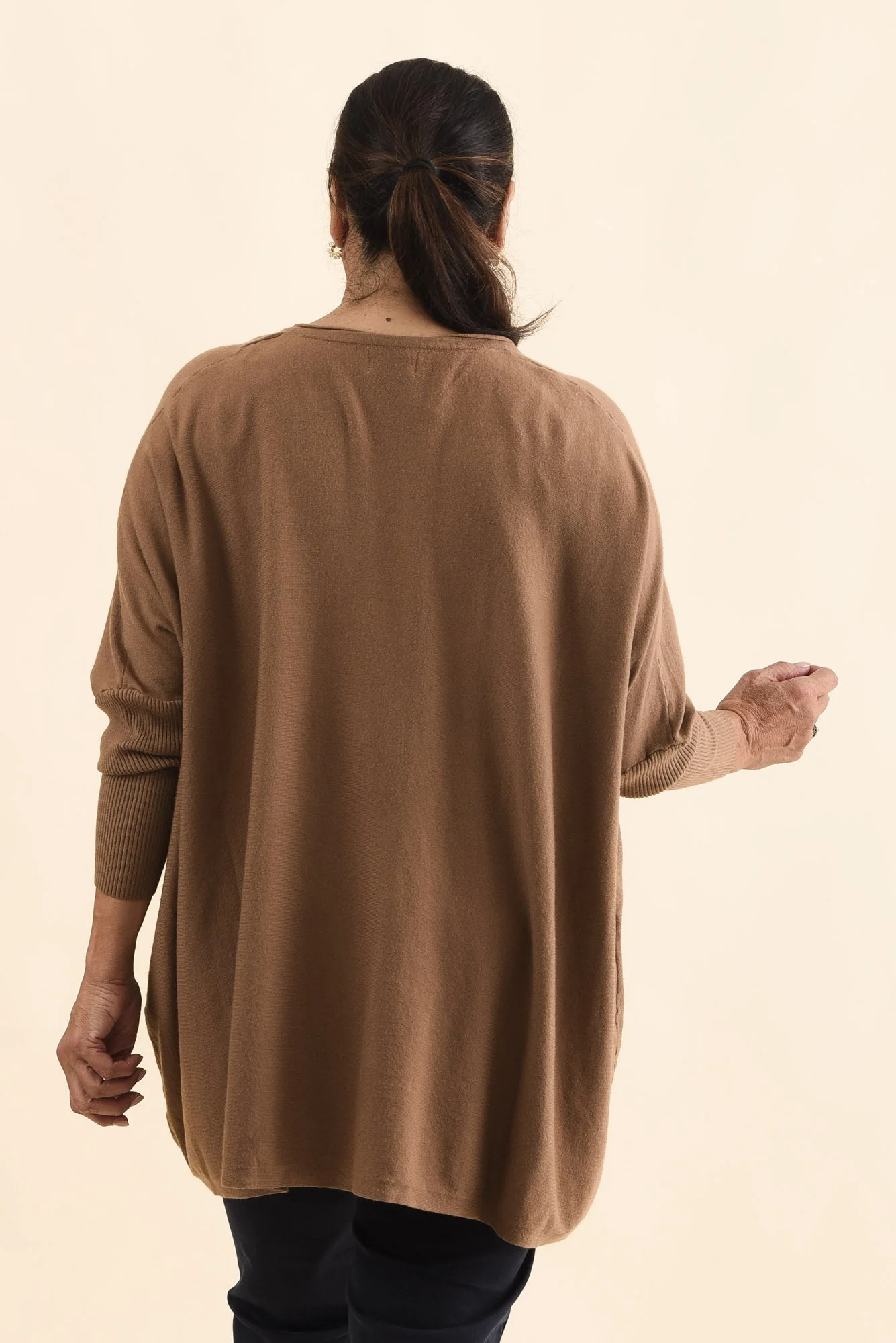 Nastia Mocha Wool Blend Sweater - Image 11
