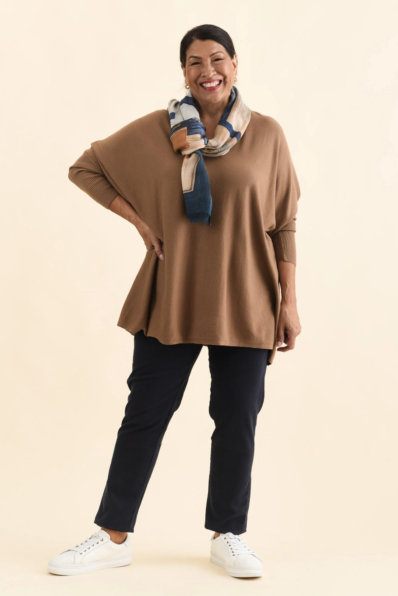 Nastia Mocha Wool Blend Sweater - Image 9
