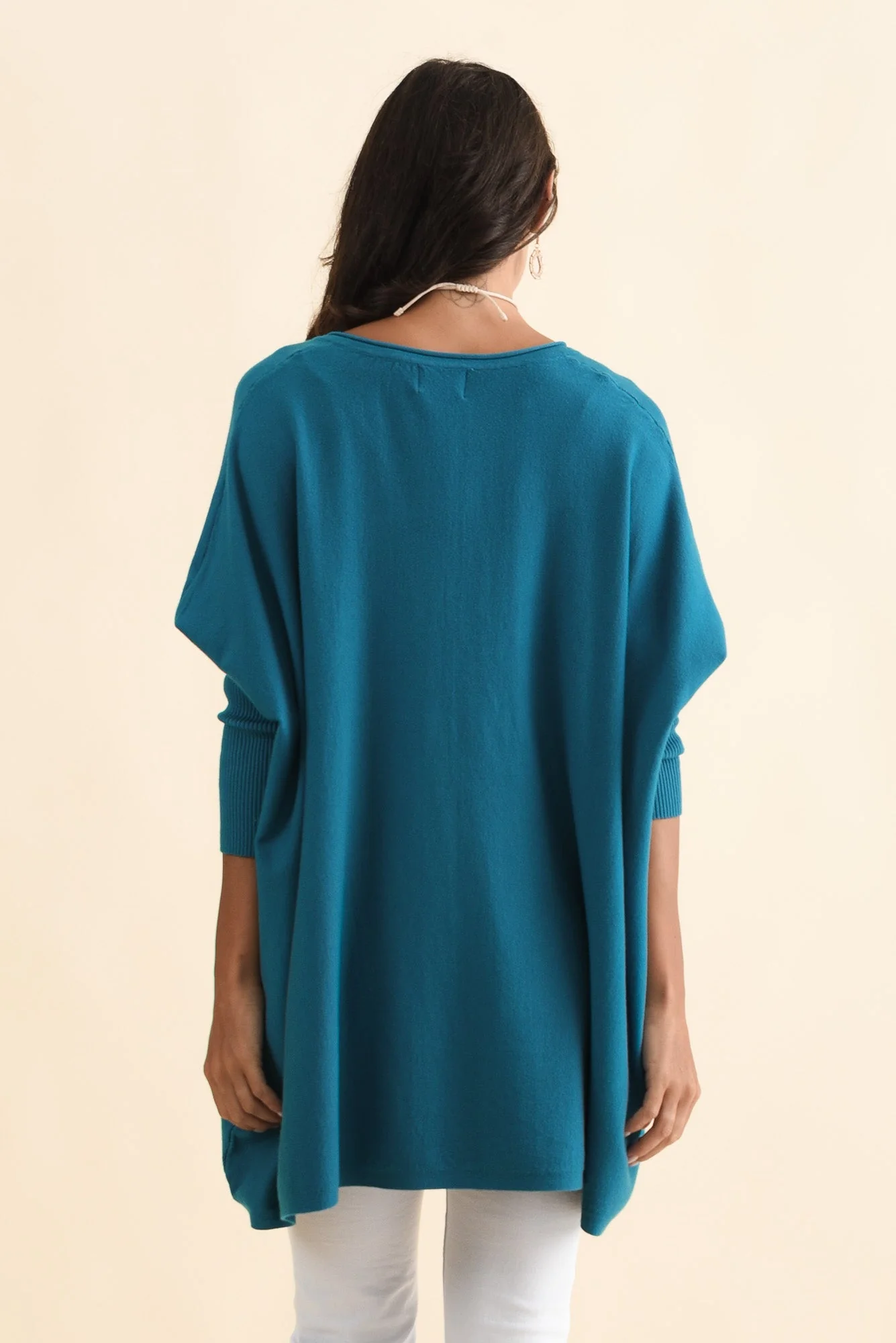 Nastia Teal Wool Blend Sweater - Image 5