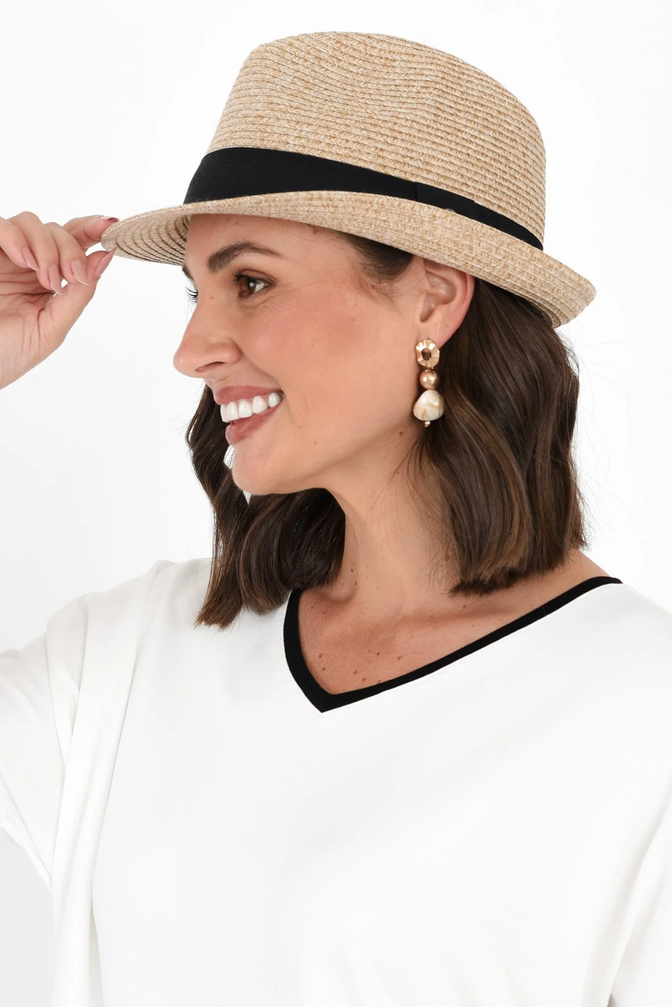 Natural Travel Trilby Hat - Image 3