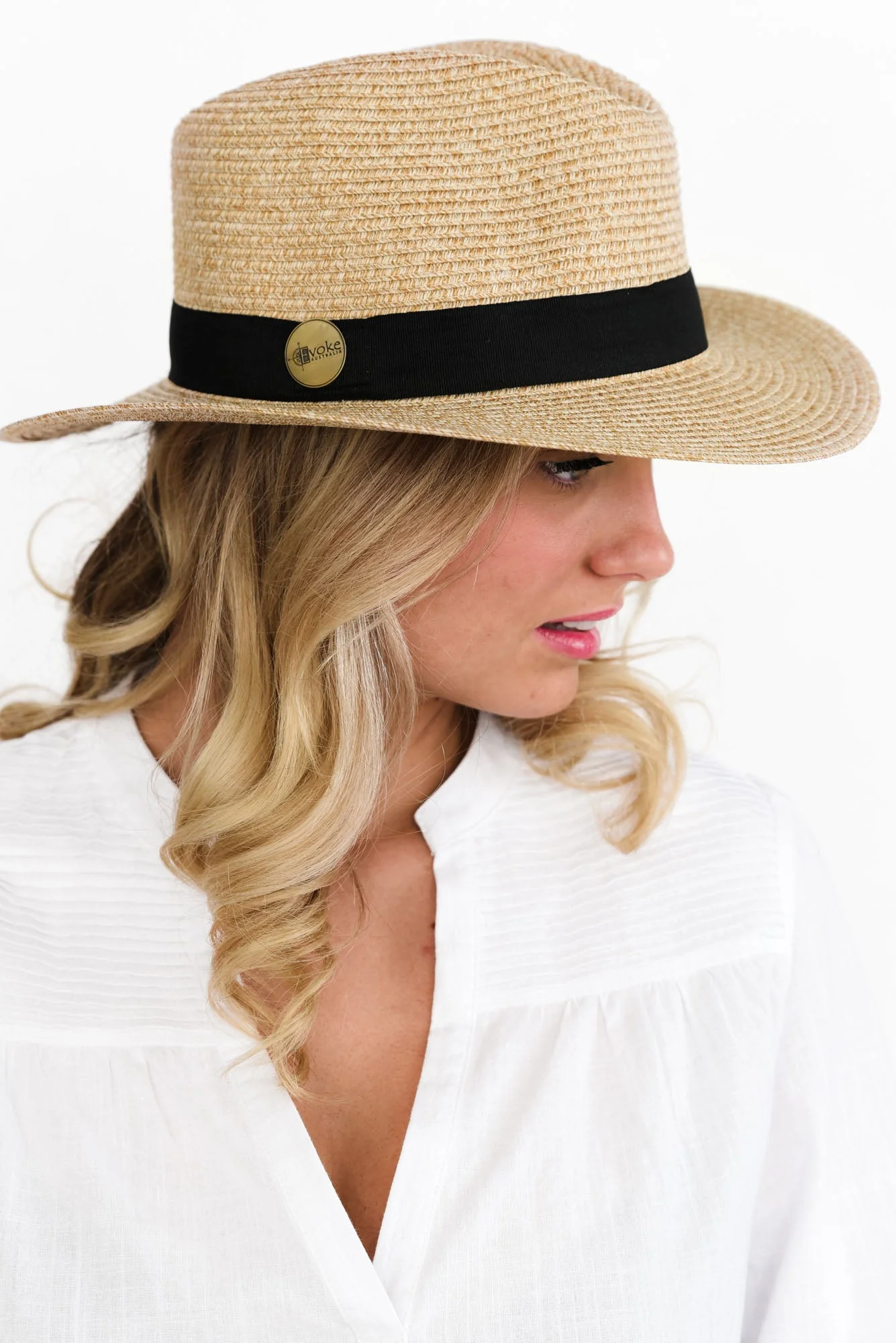 Natural Wide Brim Travel Fedora - Image 2
