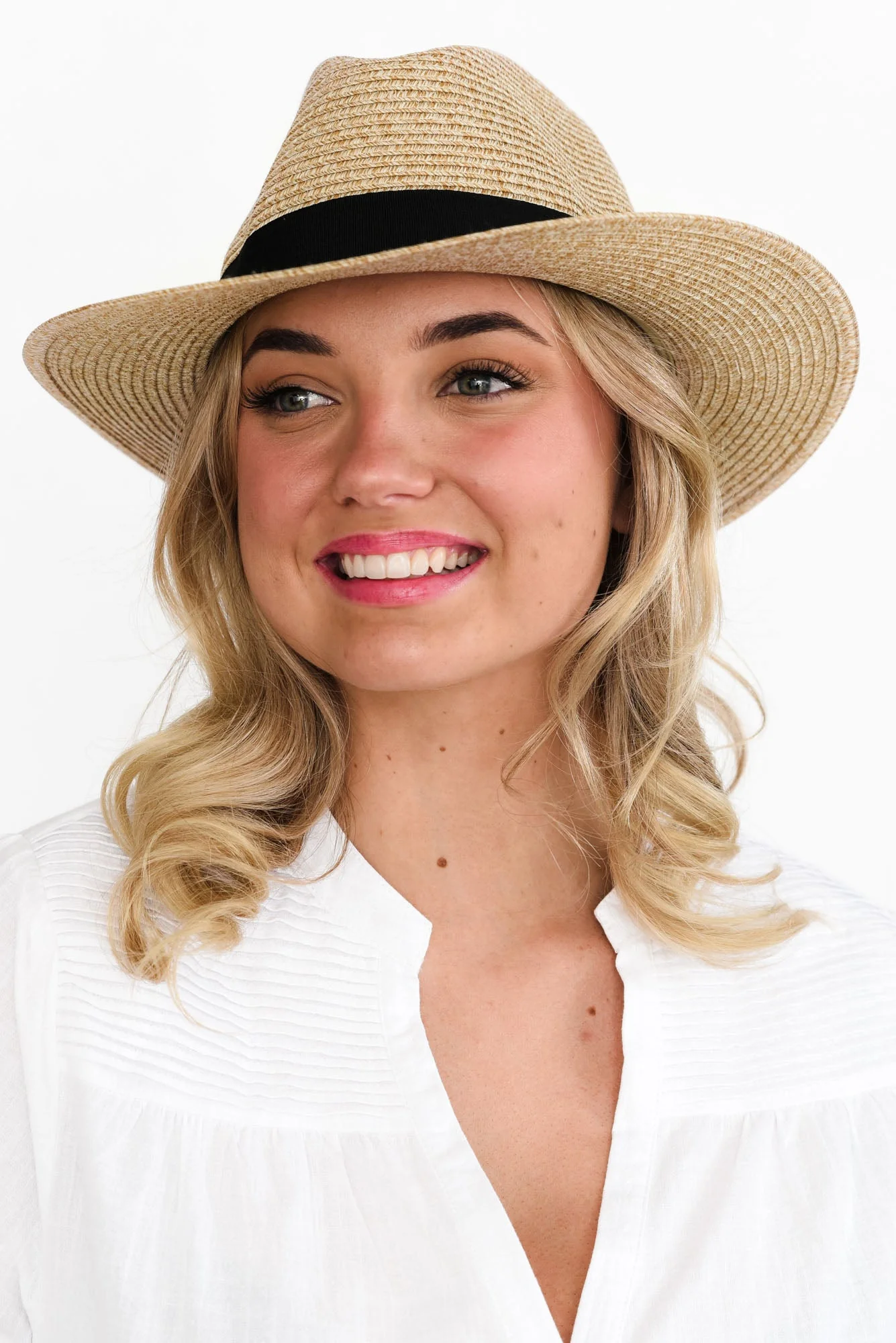 Natural Wide Brim Travel Fedora - Image 5