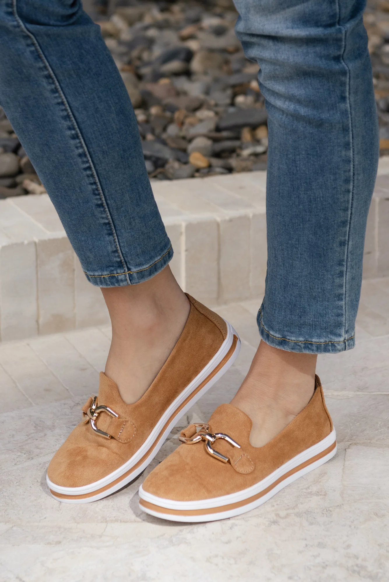 Nature Tan Platform Loafer - Image 2