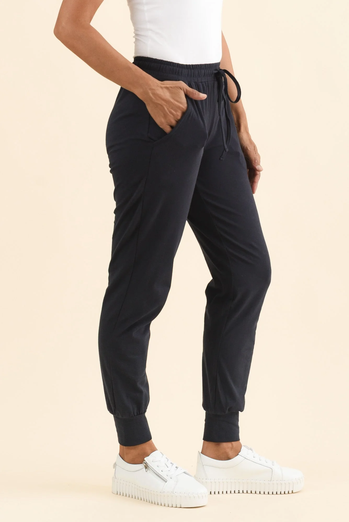 Navy Cotton Everyday Tie Sweatpants - Image 4