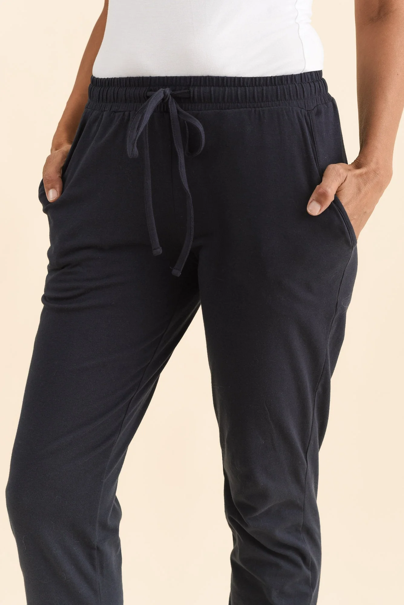 Navy Cotton Everyday Tie Sweatpants - Image 6
