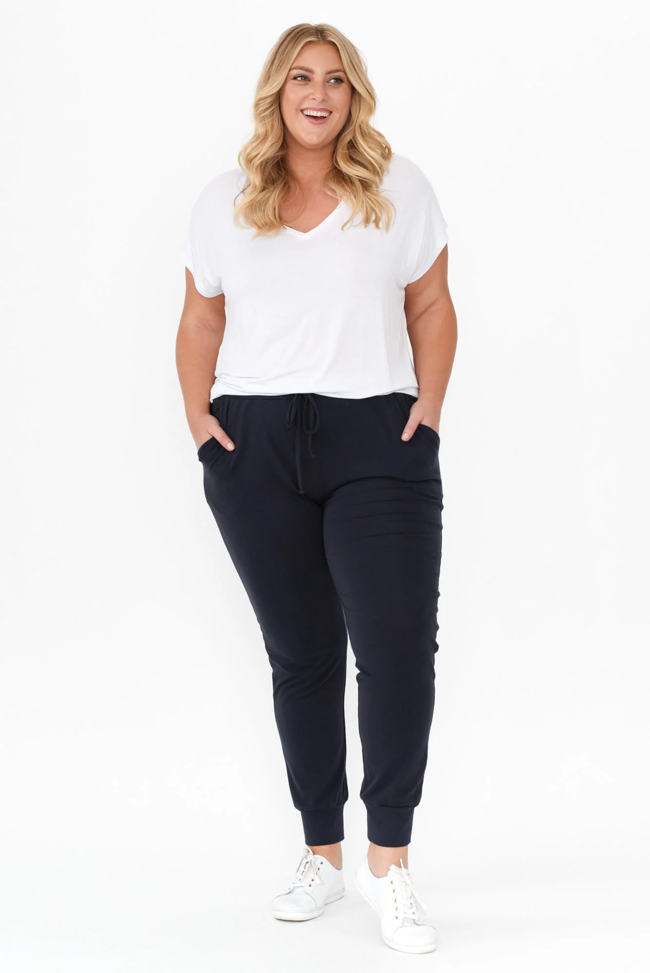 Navy Cotton Everyday Tie Sweatpants - Image 9