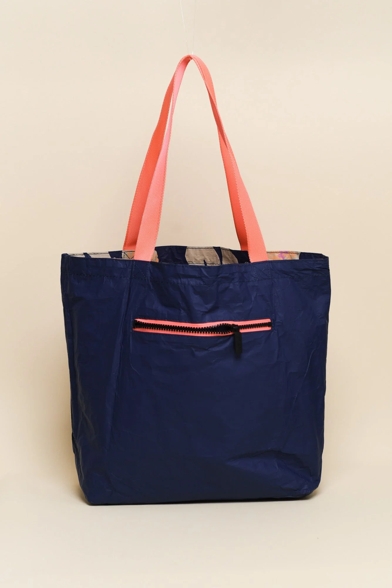 Navy Tropical Reversible Splash Proof Tote - Image 3