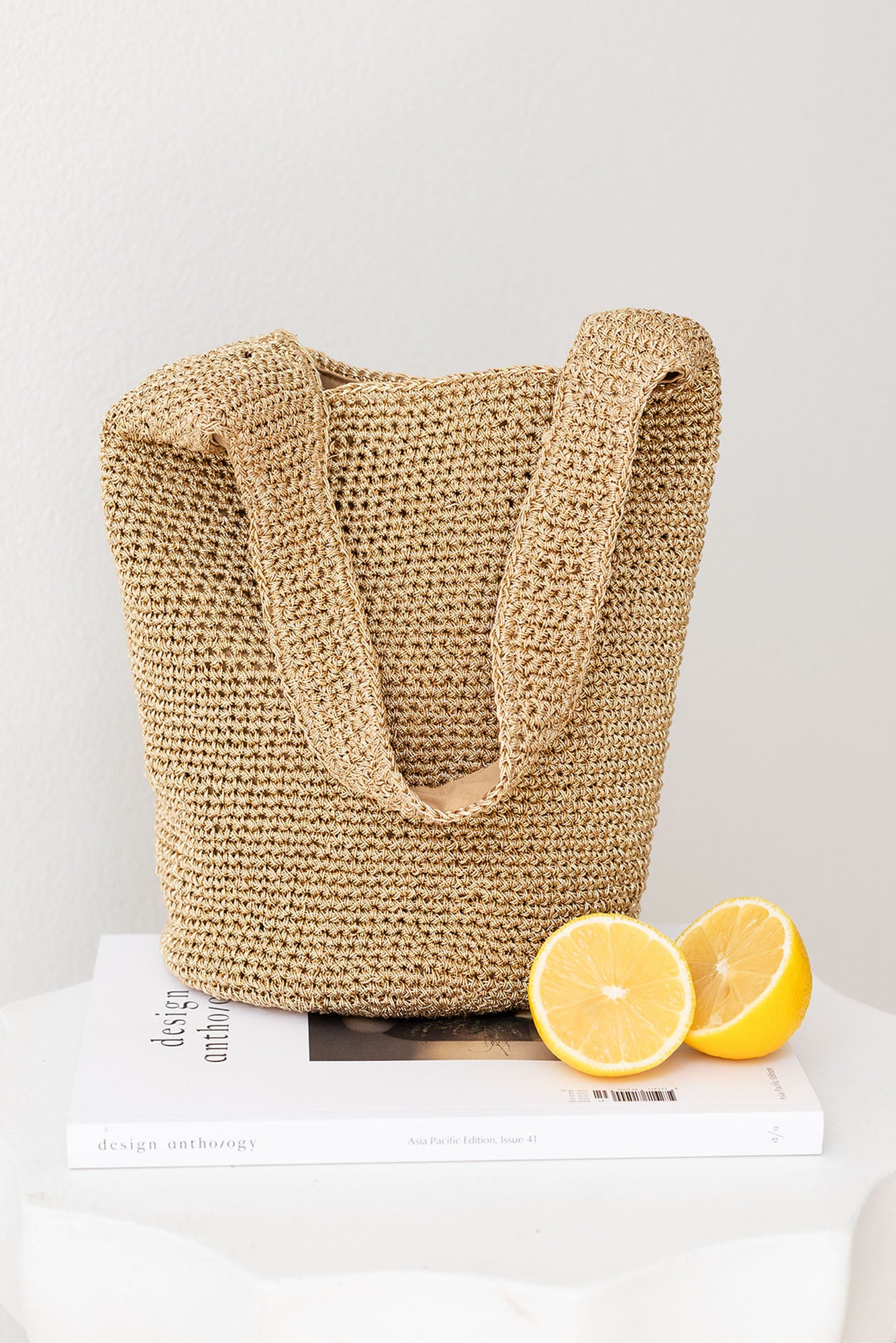Nevada Gold Metallic Straw Shoulder Bag - Image 2