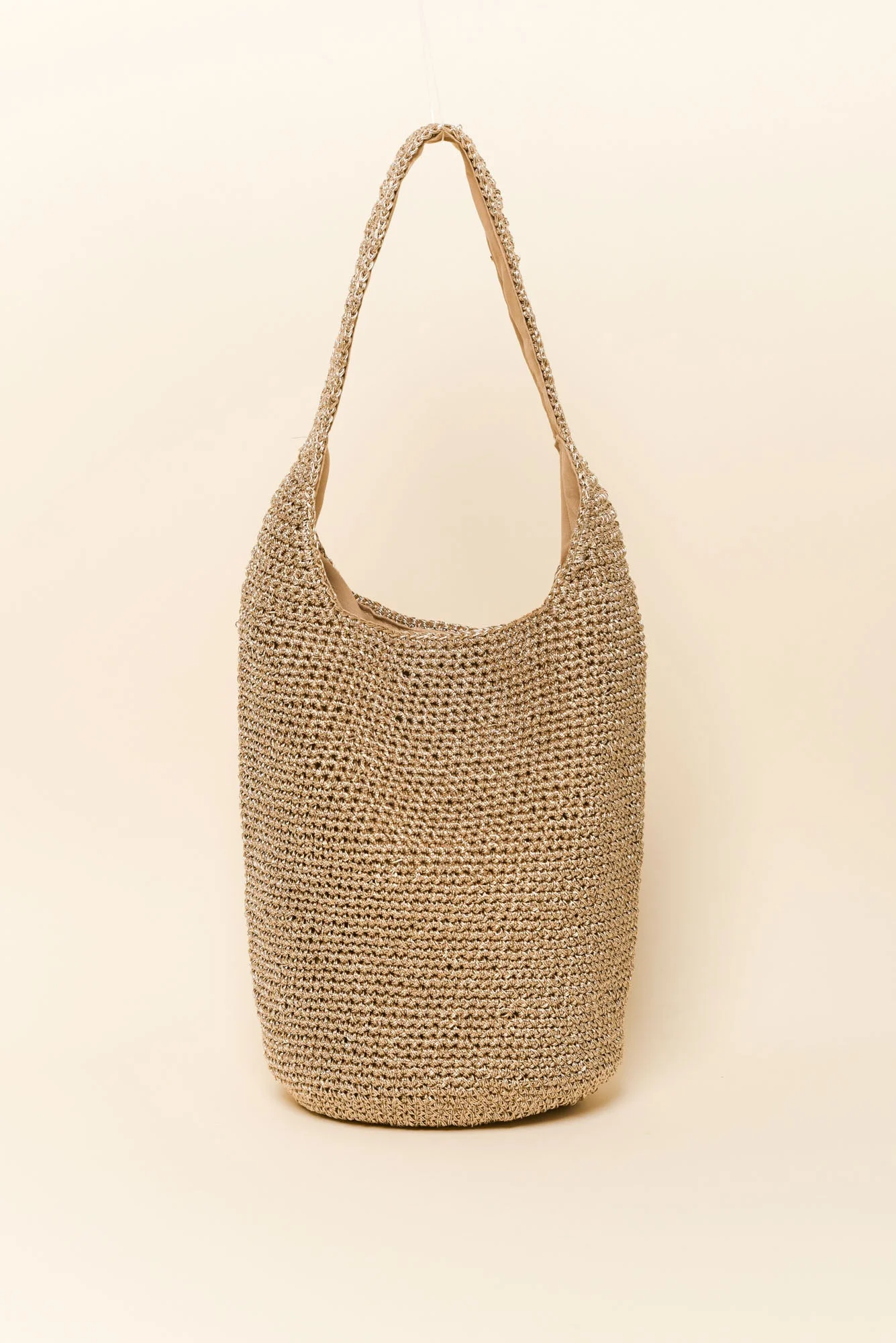 Nevada Gold Metallic Straw Shoulder Bag - Image 3