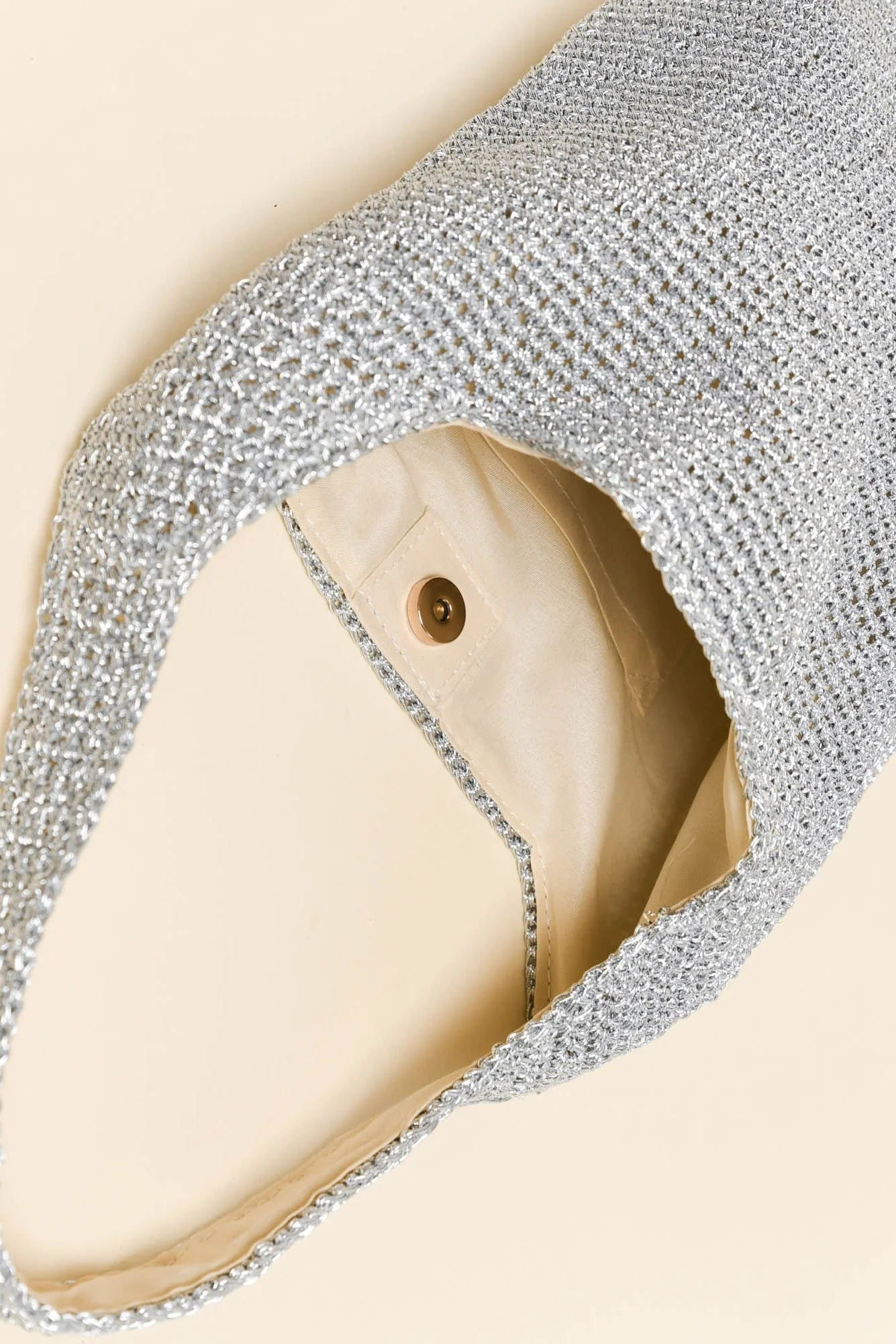Nevada Silver Metallic Straw Shoulder Bag - Image 4