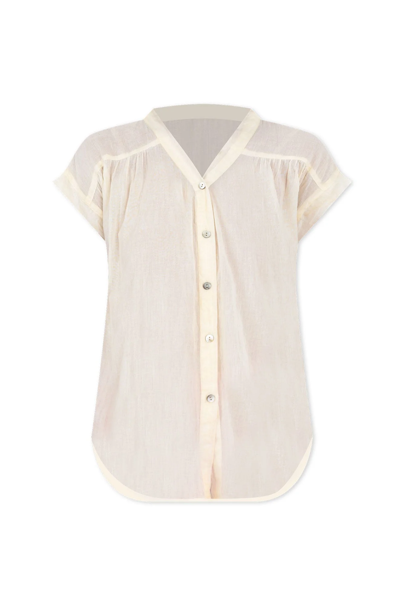 Nevada White Cotton Button Top - Image 3