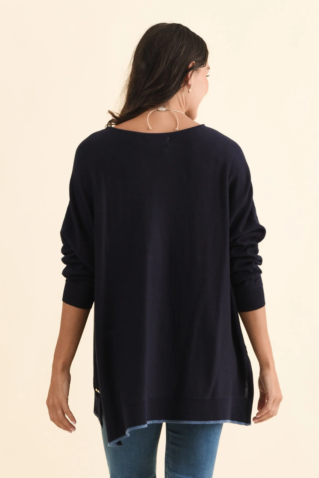 Nick Navy Organic Cotton Knit Jumper - Image 4