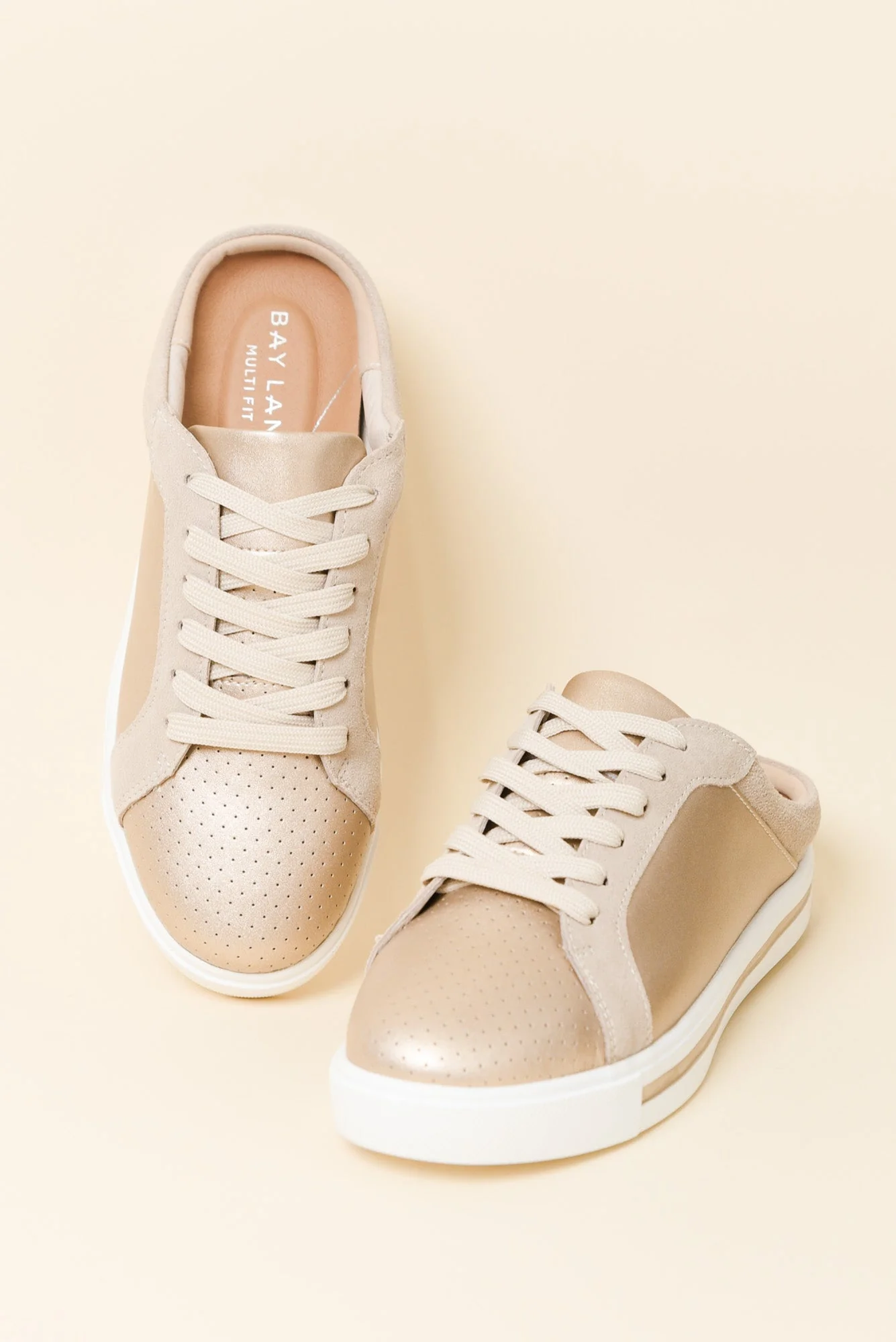 Nicky Champagne Leather Mule Sneaker - Image 3