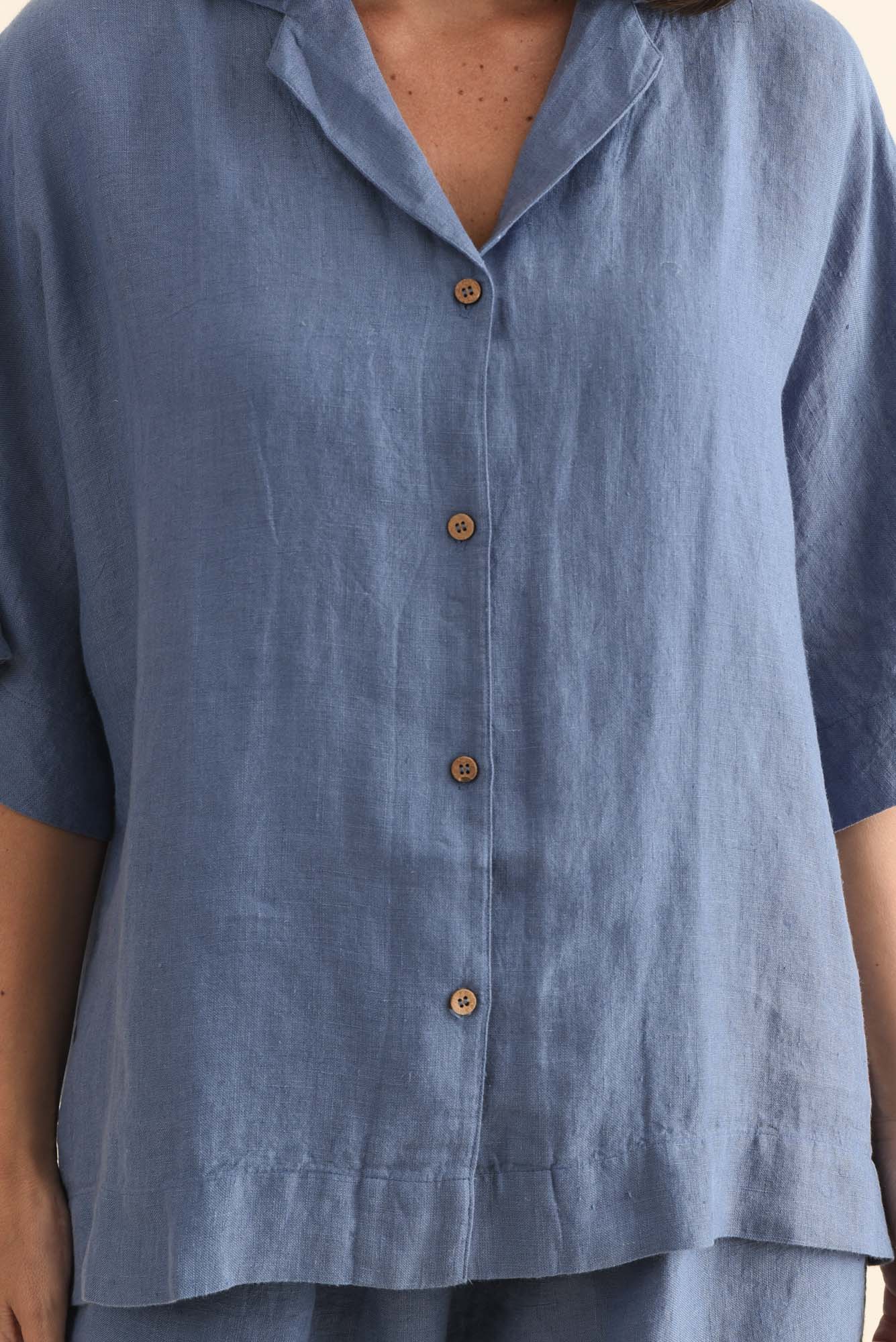 Noemi Steel Linen Shirt - Image 5