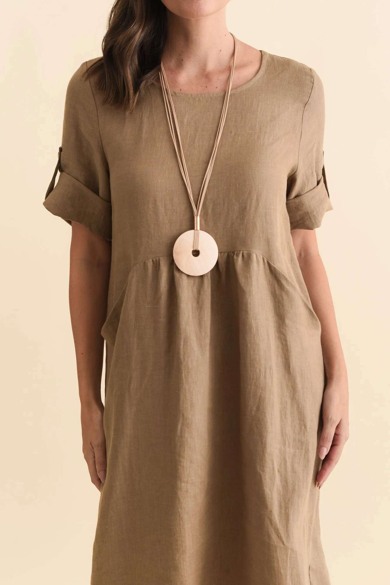 Nolita Chocolate Linen Pocket Dress - Image 5