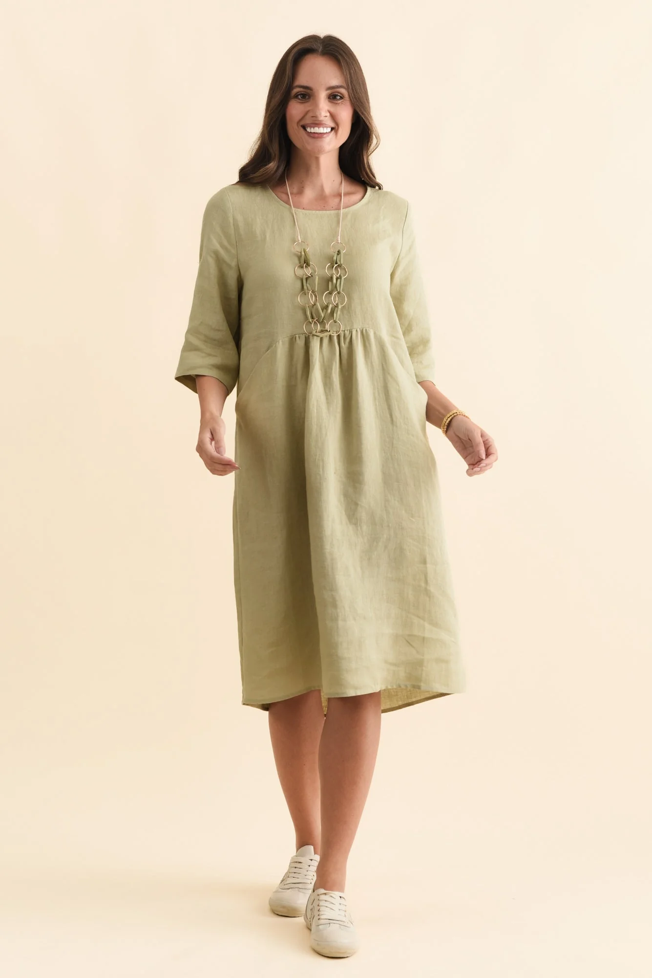 Nolita Sage Linen Pocket Dress - Image 6