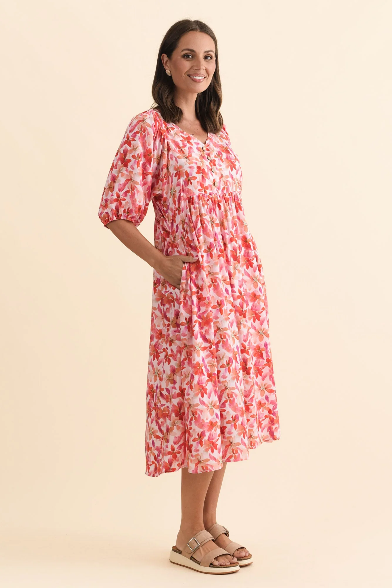 Nolte Pink Petal Pocket Dress - Image 3