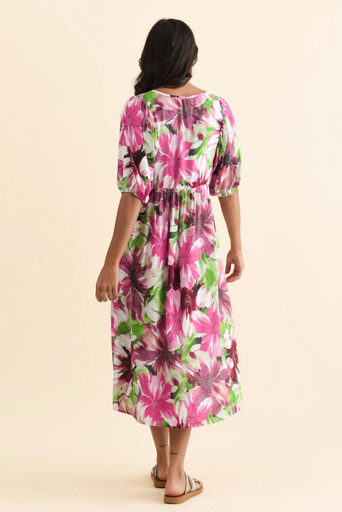 Nolte Purple Flower Pocket Dress - Image 4