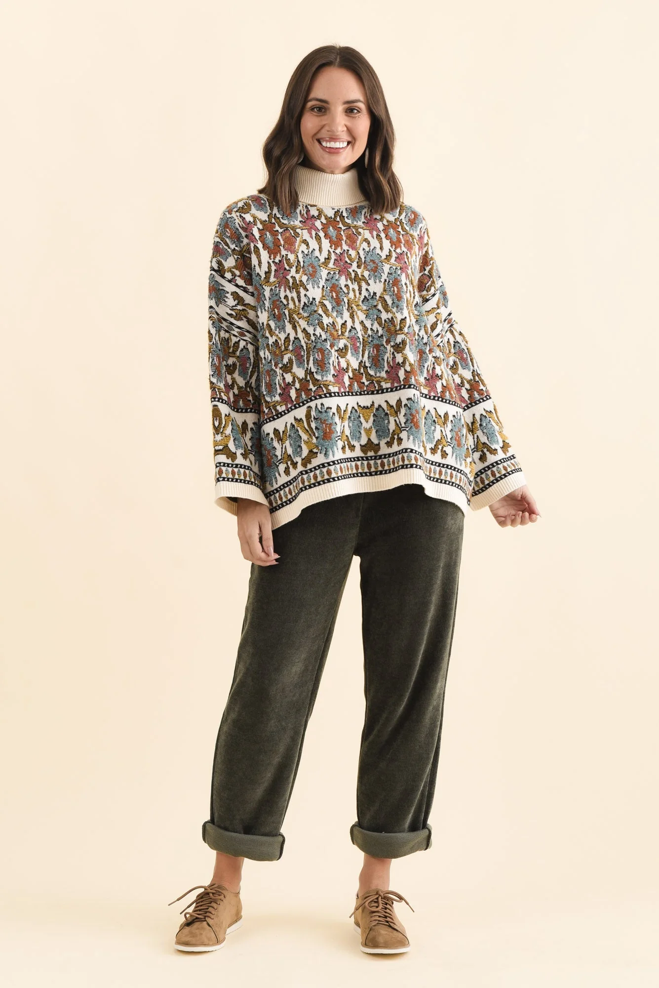 Nordin Cream Motif Knit Jumper - Image 2