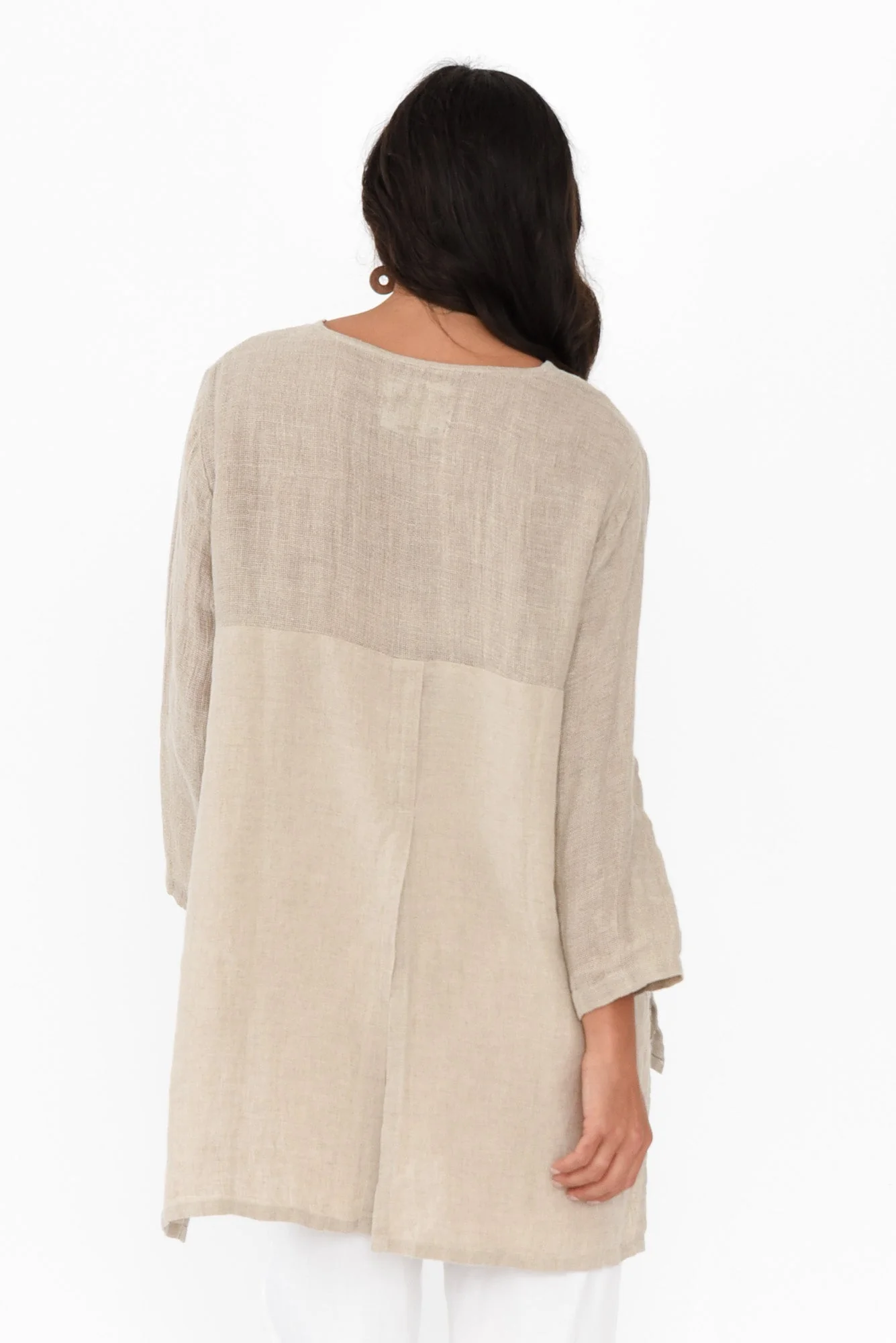 Ofi Natural Linen Tunic Top - Image 5