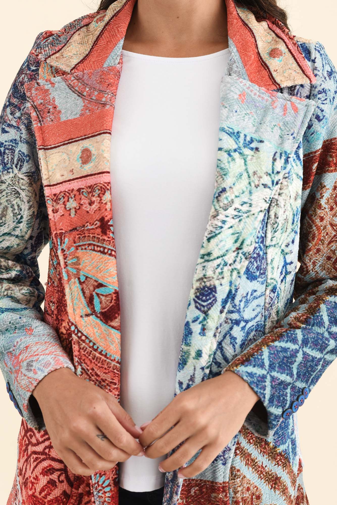 Oliver Red Tile Pocket Coat - Image 5