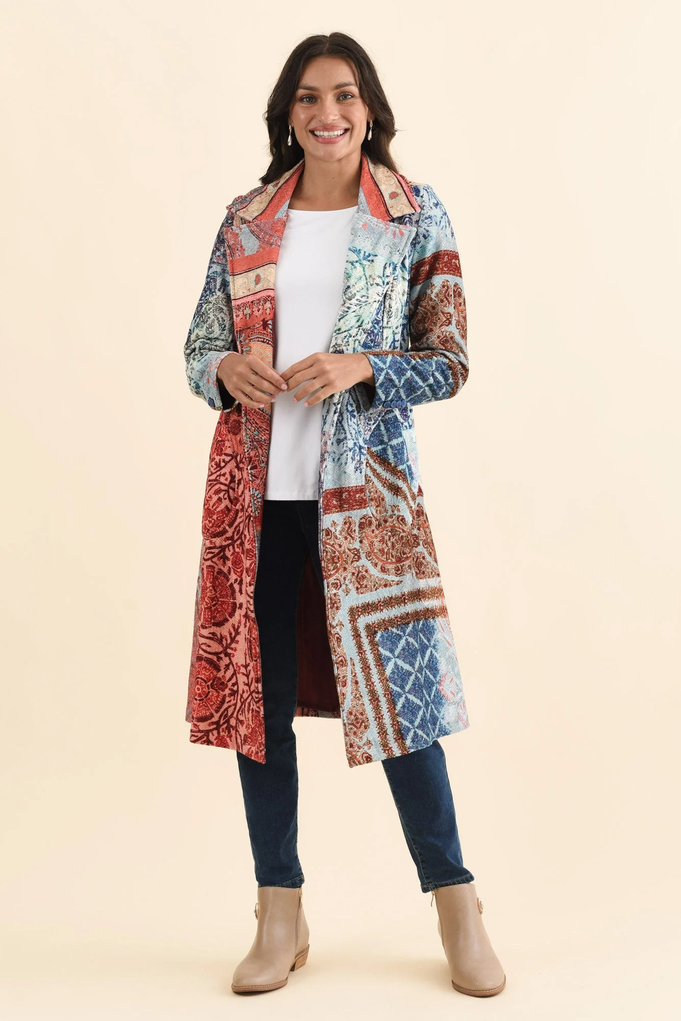 Oliver Red Tile Pocket Coat - Image 6