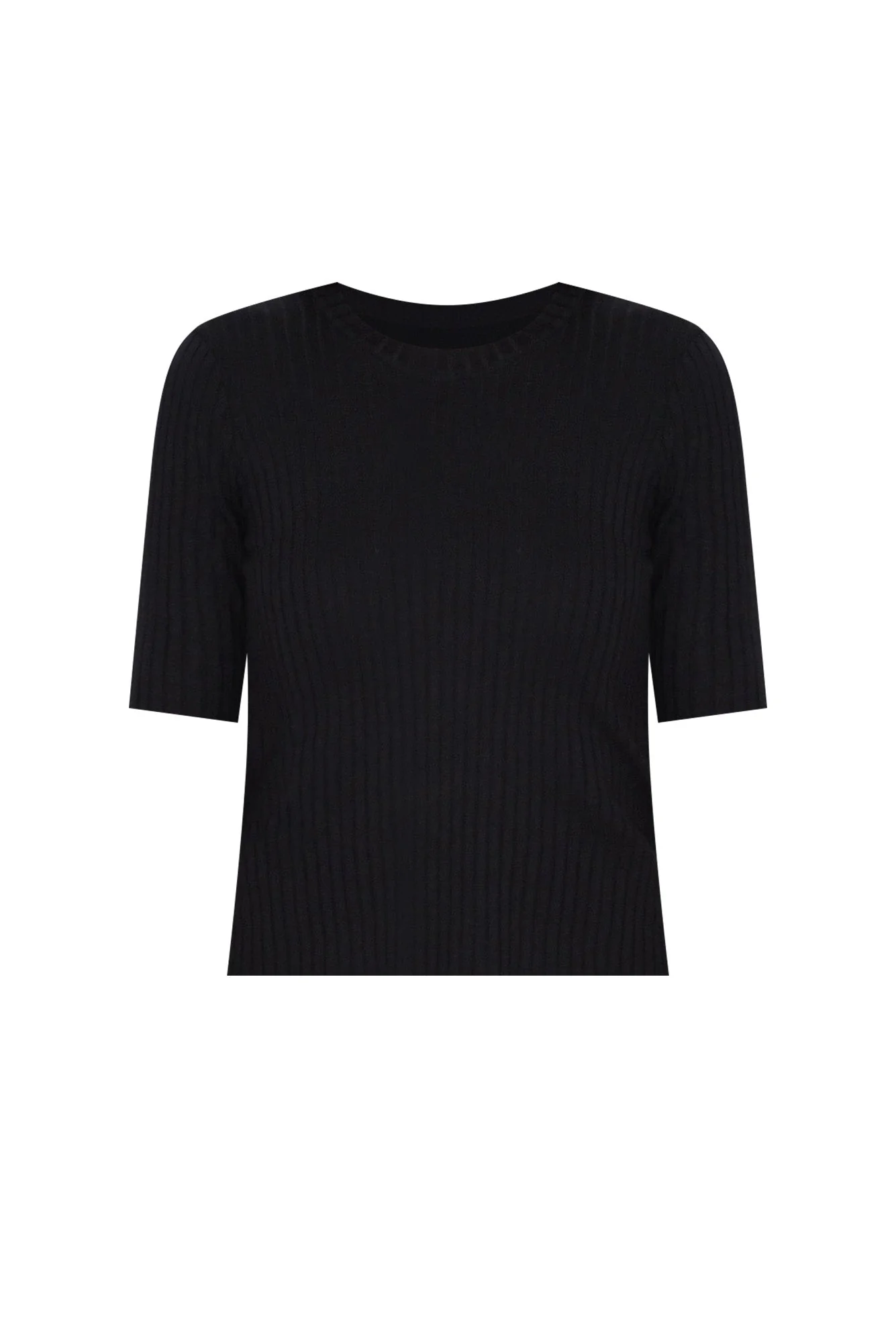 Olivia Black Bamboo Knit Tee - Image 2