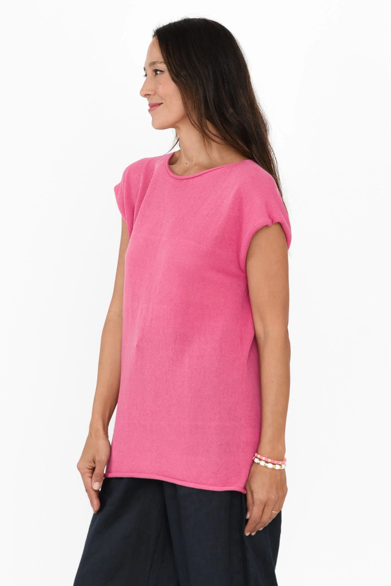 Ollie Pink Cotton Knit Tee - Image 3