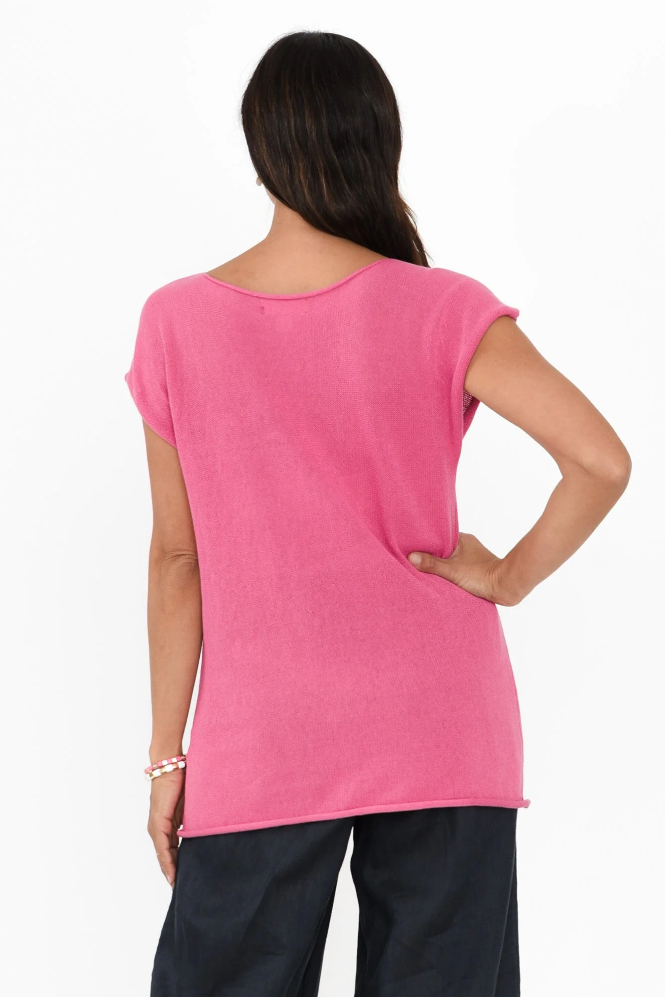 Ollie Pink Cotton Knit Tee - Image 4