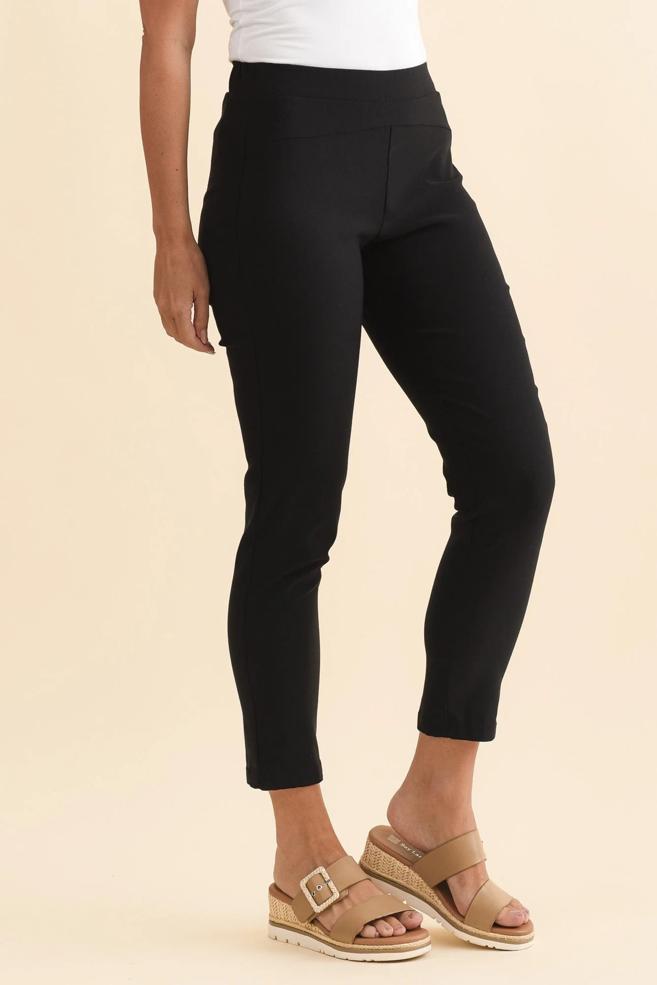 Olympia Black Straight 7/8 Pants - Image 3