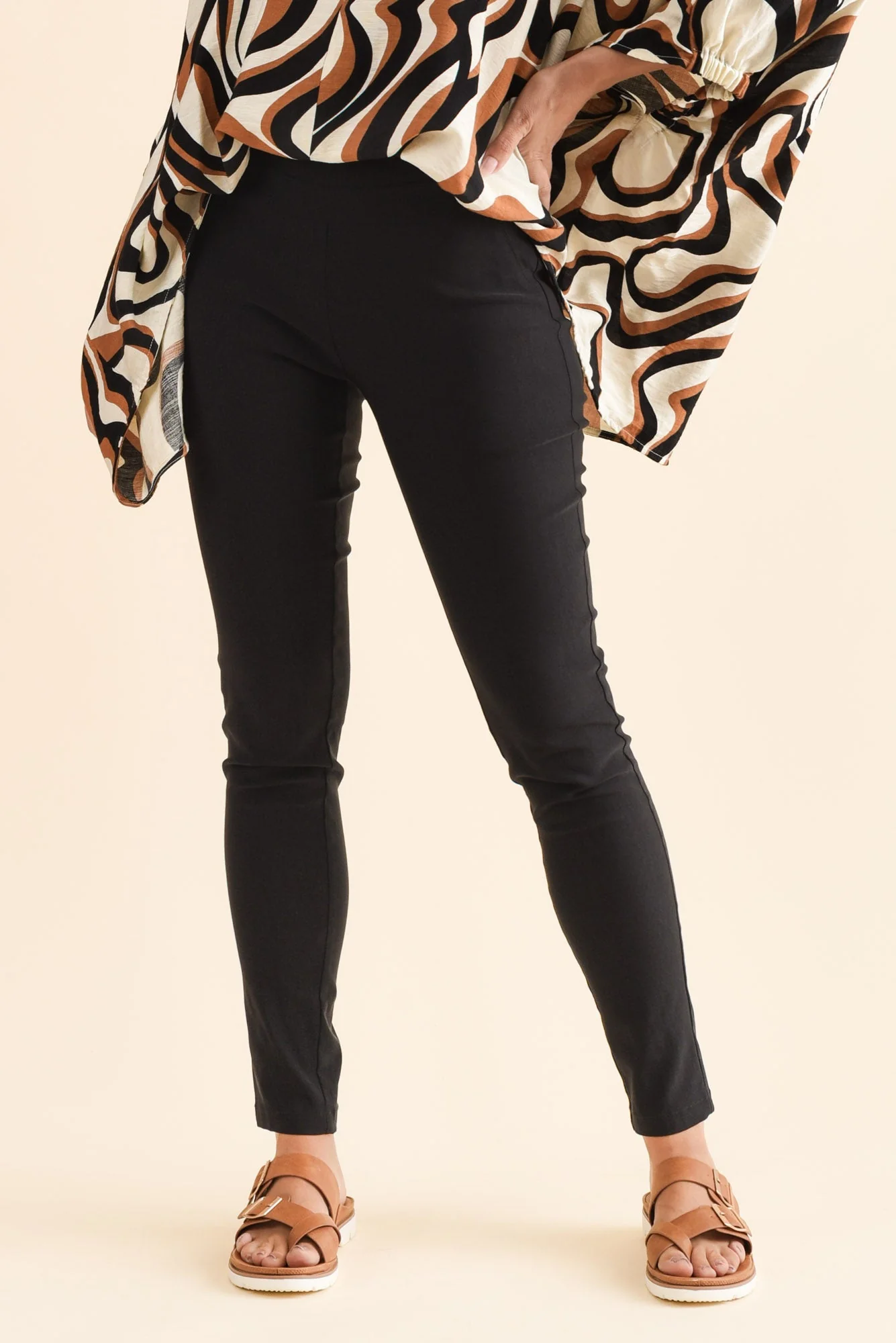 Olympia Black Straight Pants - Image 2