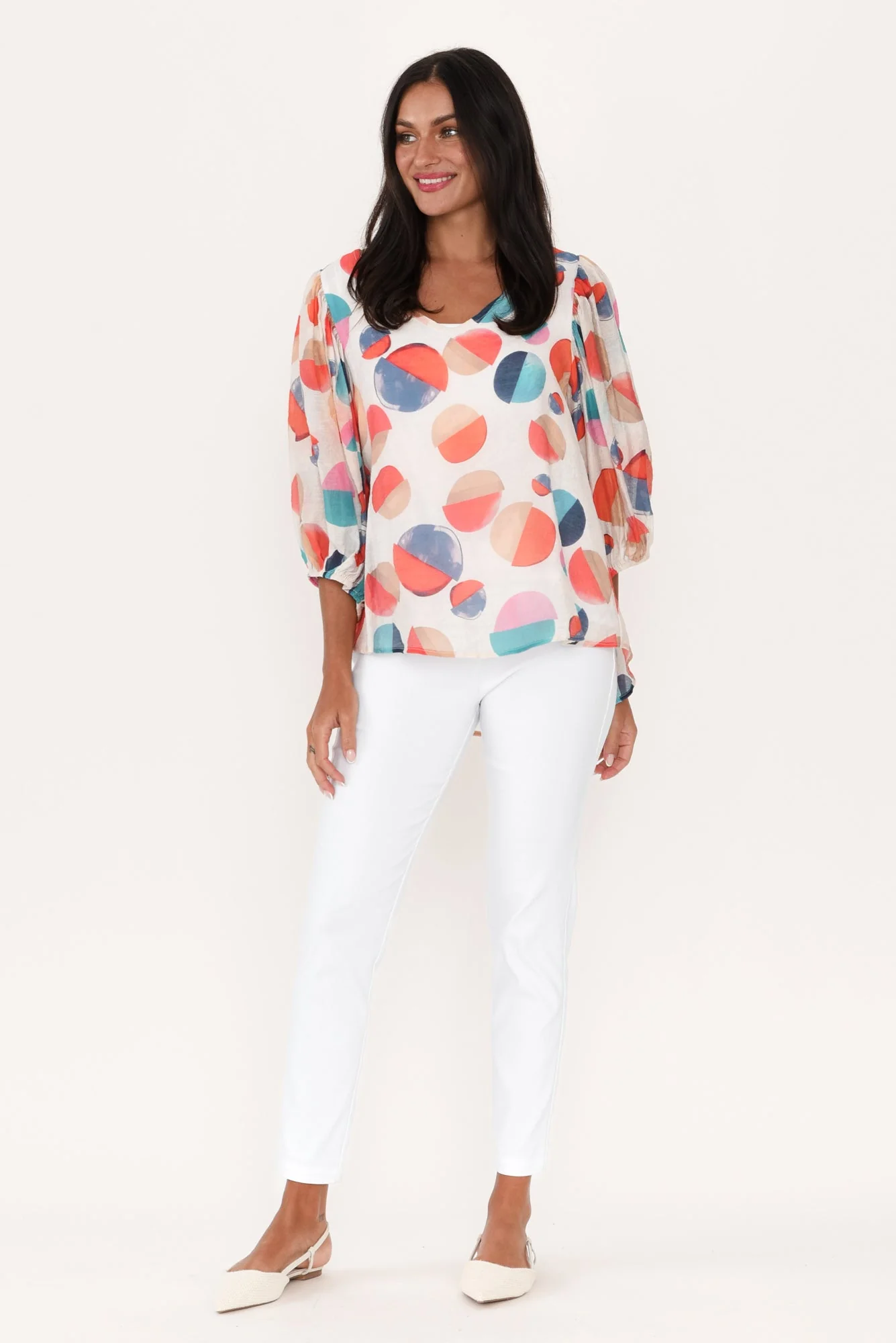 Olympia White Straight 7/8 Pants - Image 14