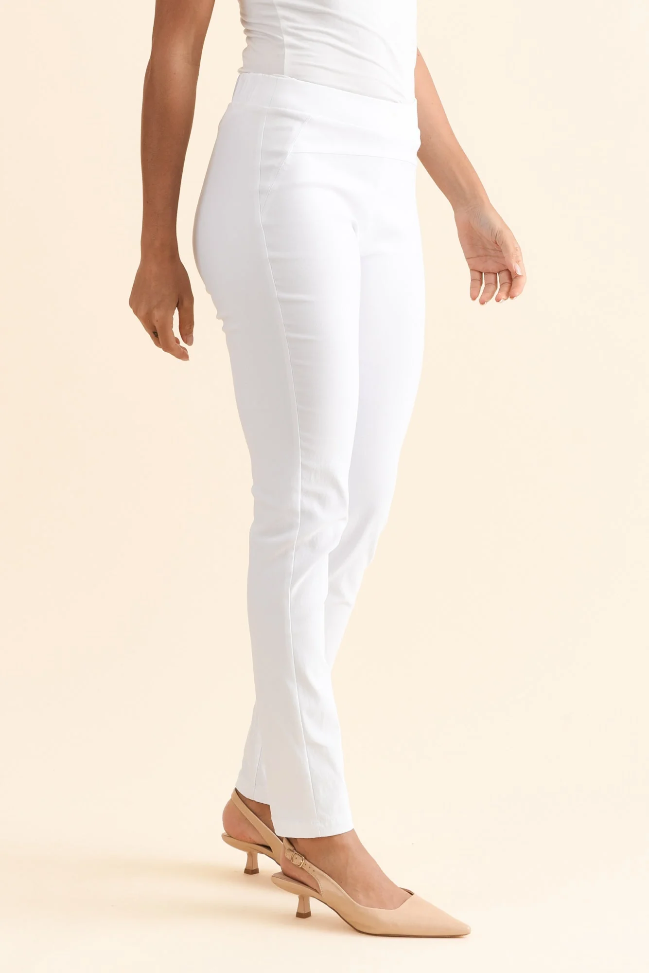 Olympia White Straight Pants - Image 5