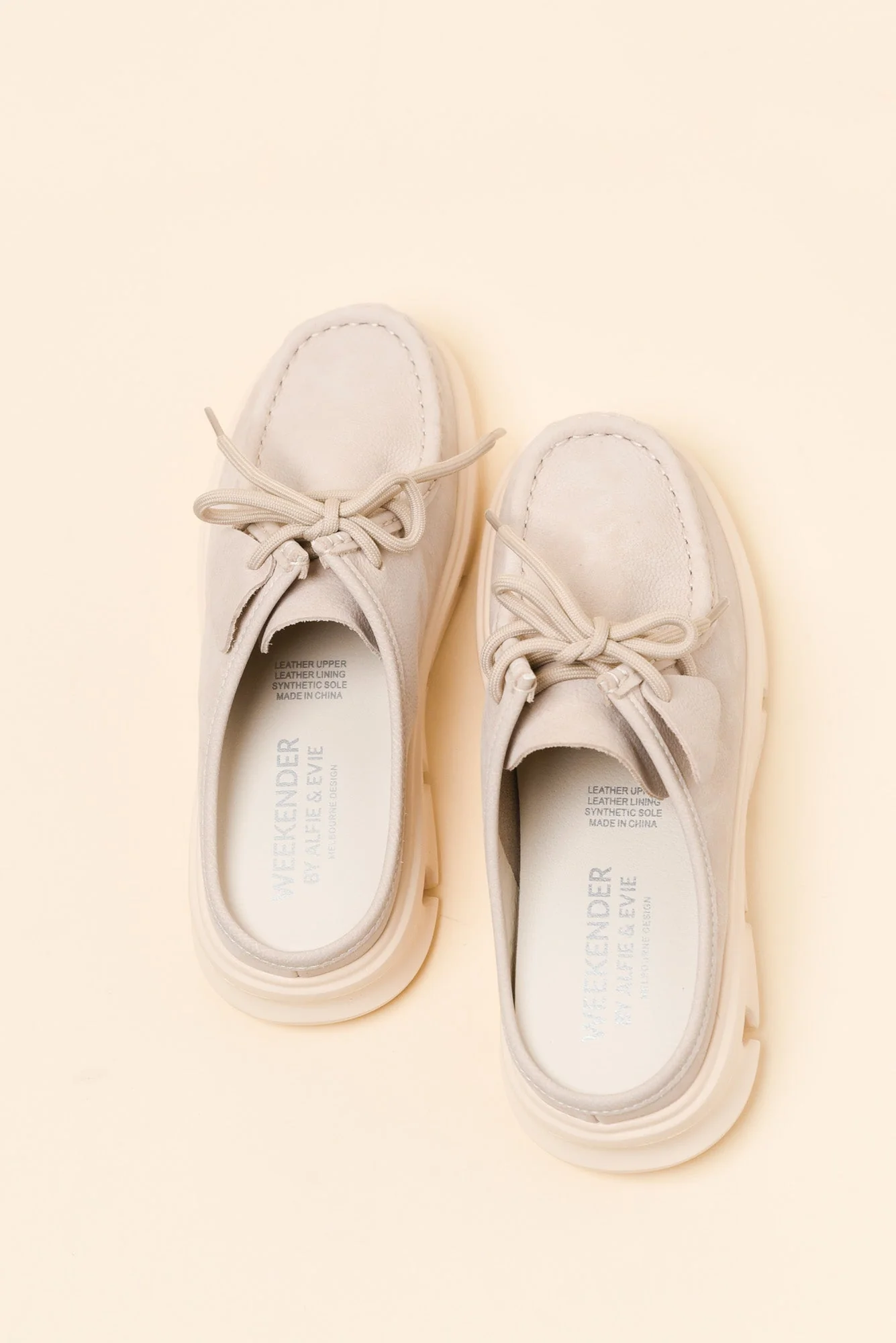 Opex Beige Leather Mule - Image 4