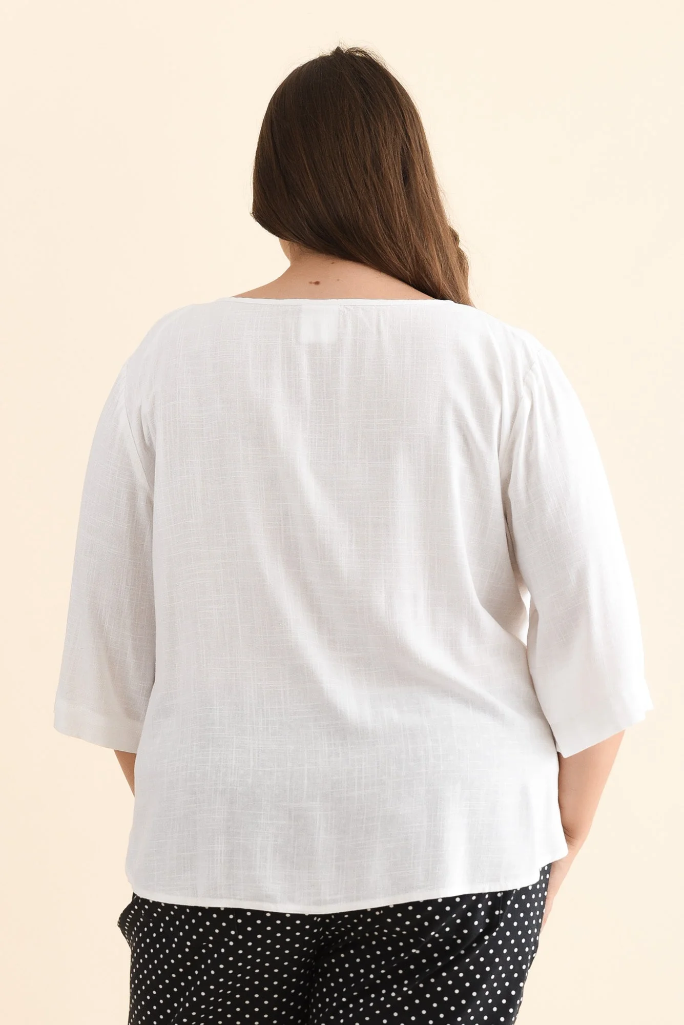 Ophelia Cream Scoop Neck Top - Image 11