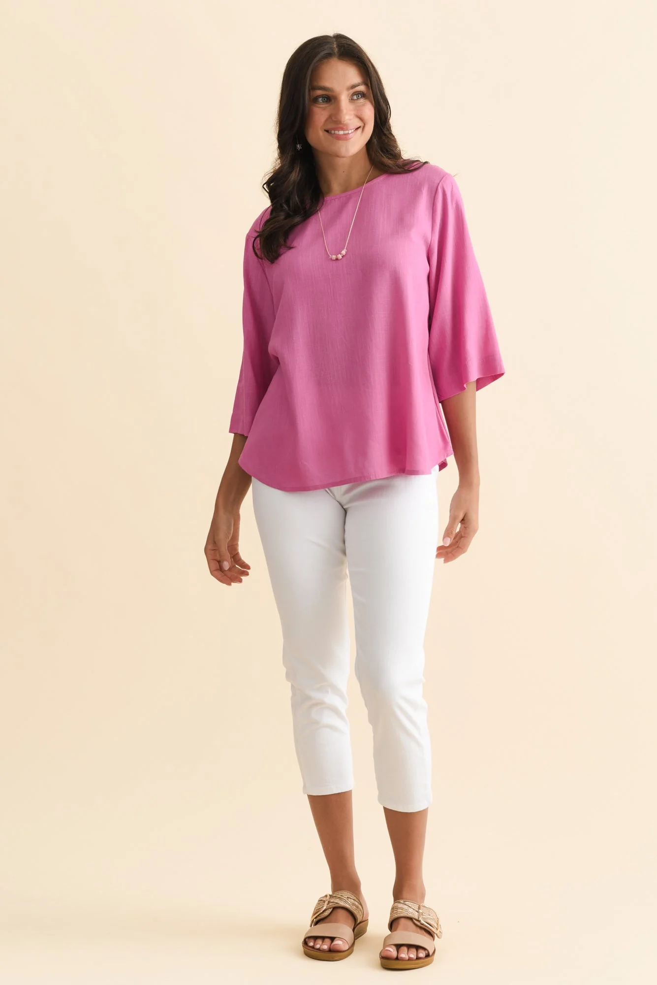 Ophelia Pink Scoop Neck Top - Image 2