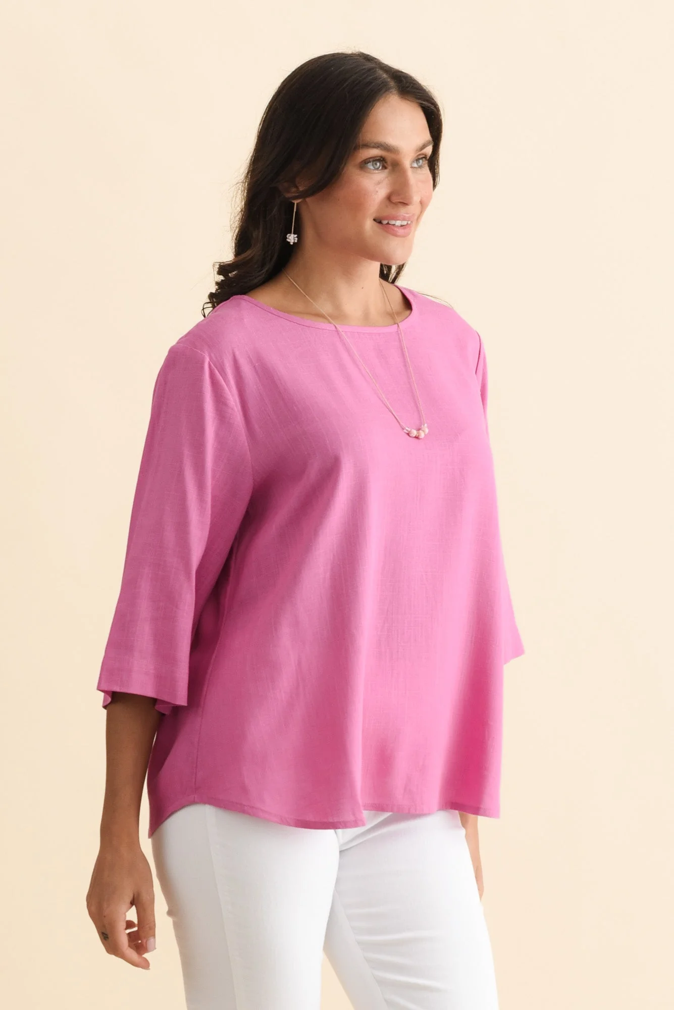 Ophelia Pink Scoop Neck Top - Image 3