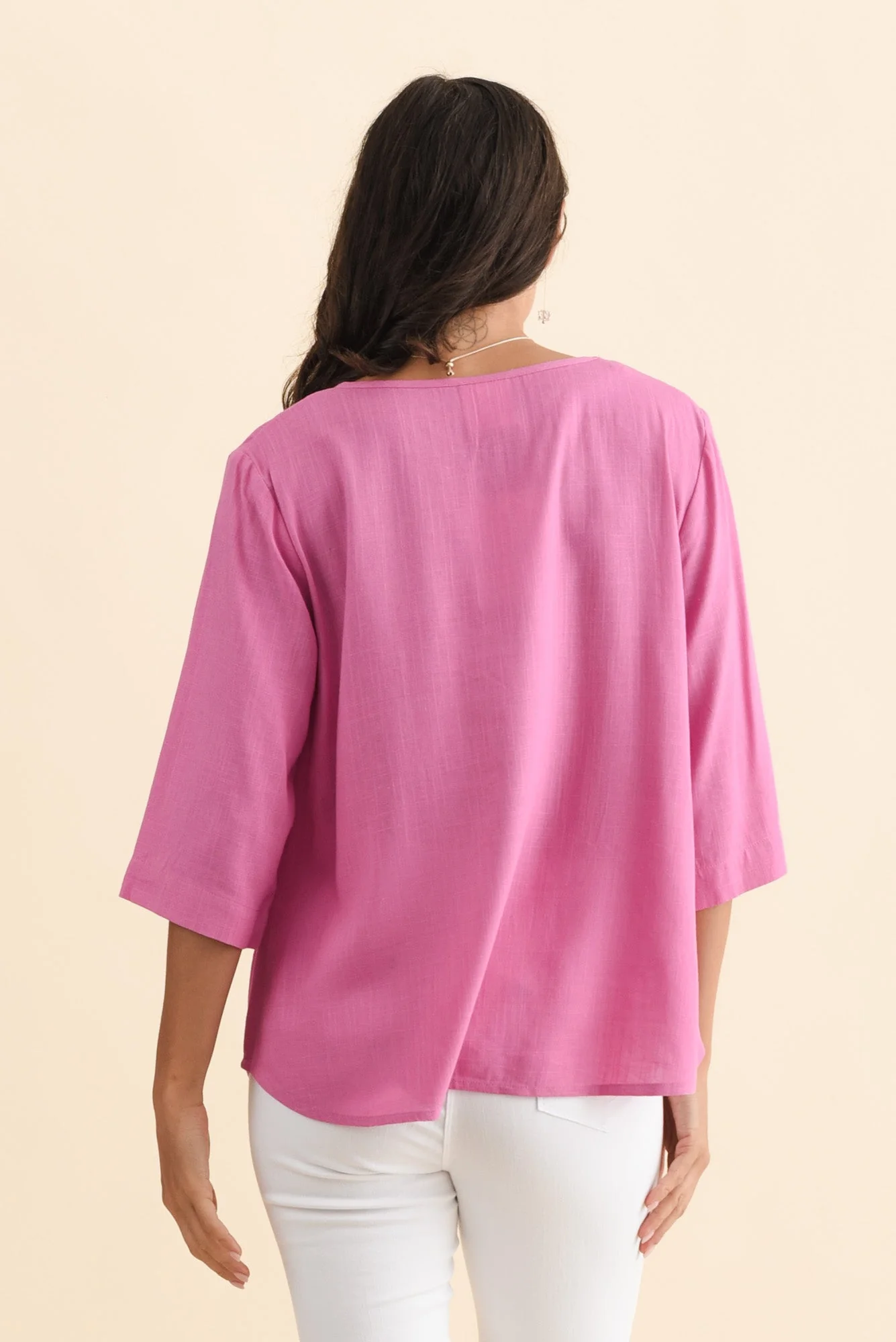 Ophelia Pink Scoop Neck Top - Image 4