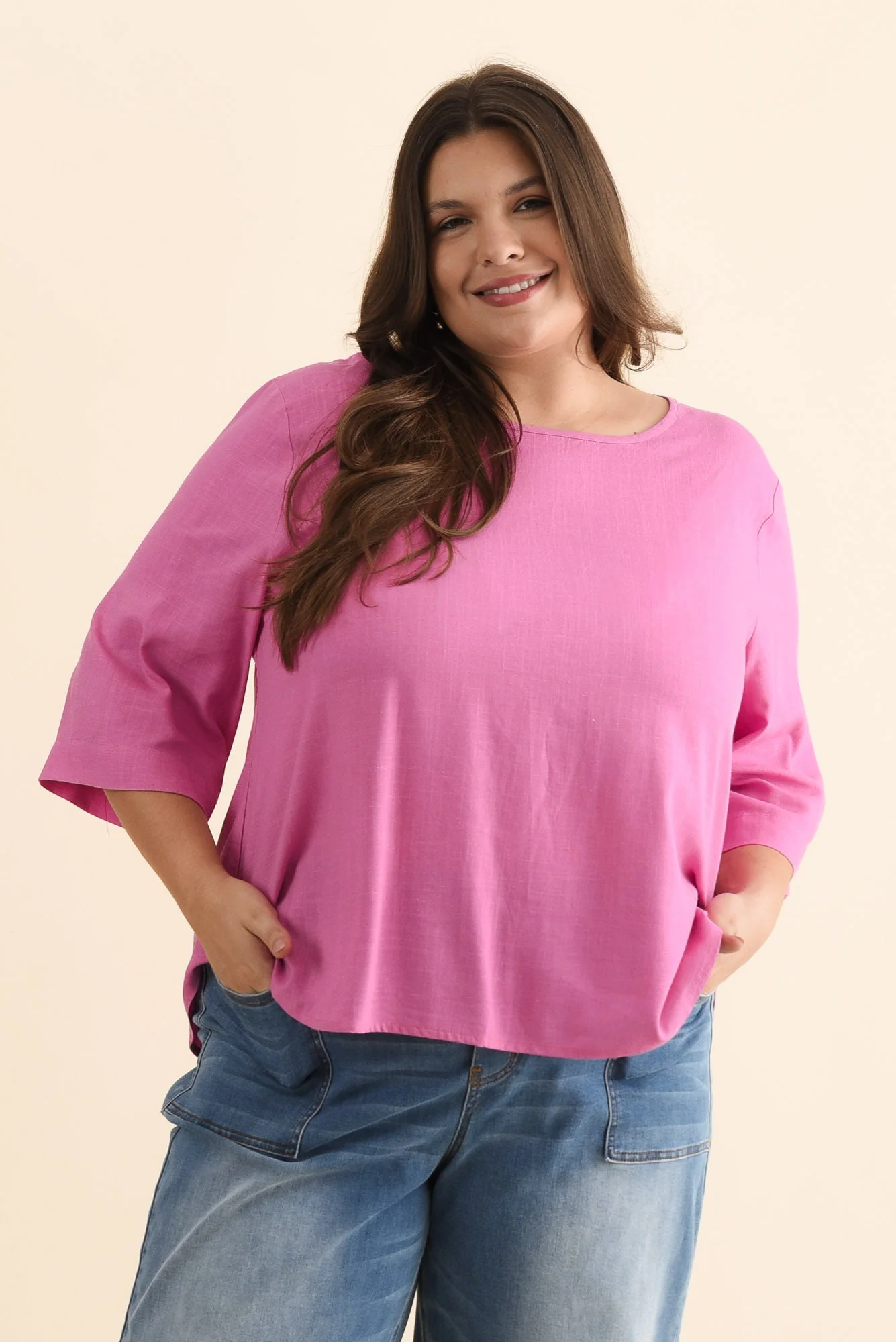 Ophelia Pink Scoop Neck Top - Image 8