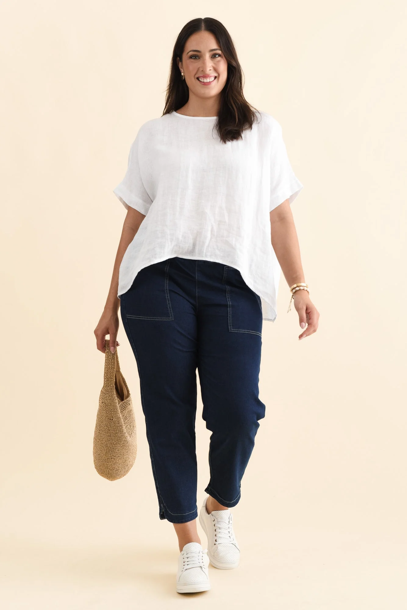 Orbe Indigo Denim Drawstring Jeans - Image 8