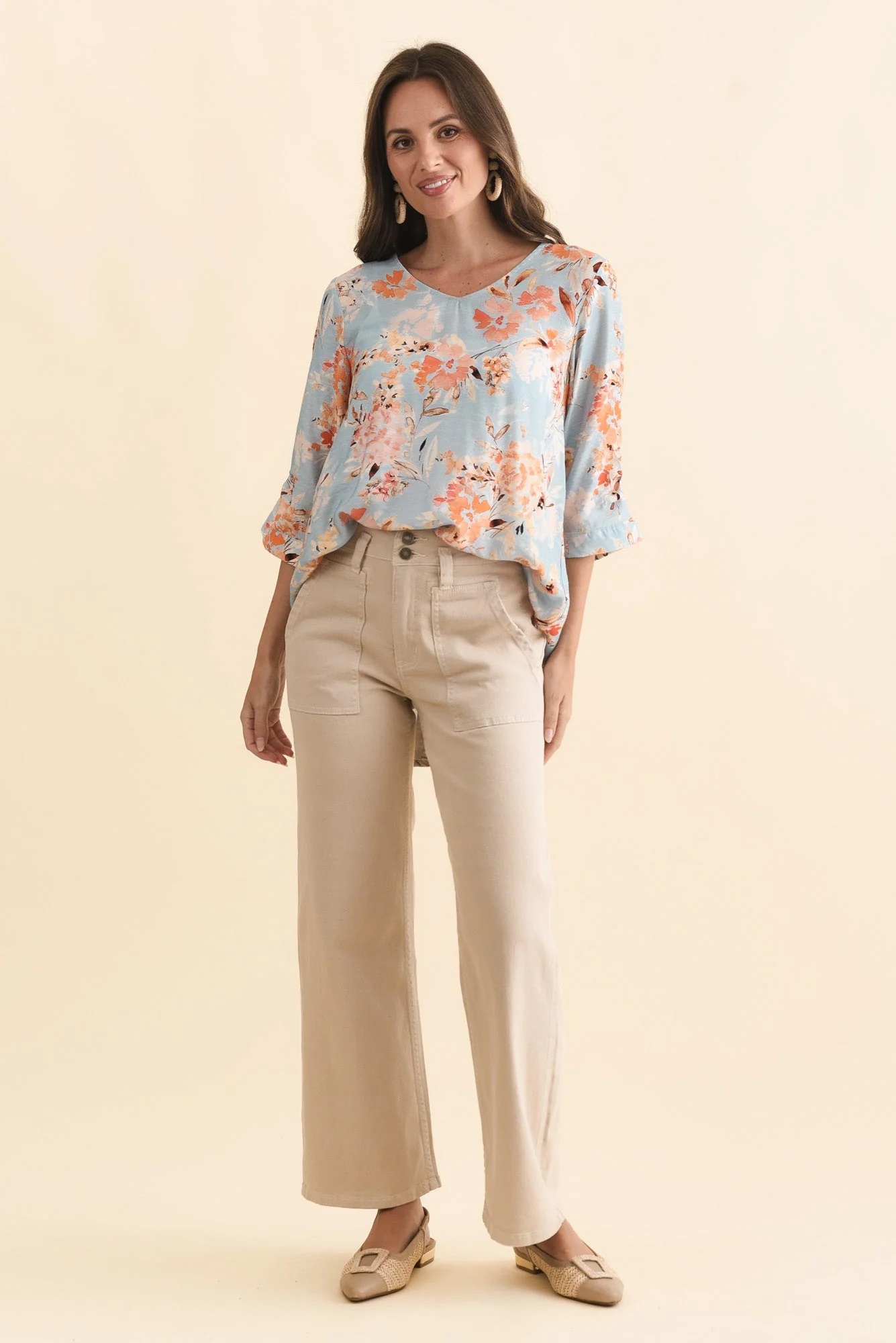 Orwell Beige Straight Leg Jeans - Image 6