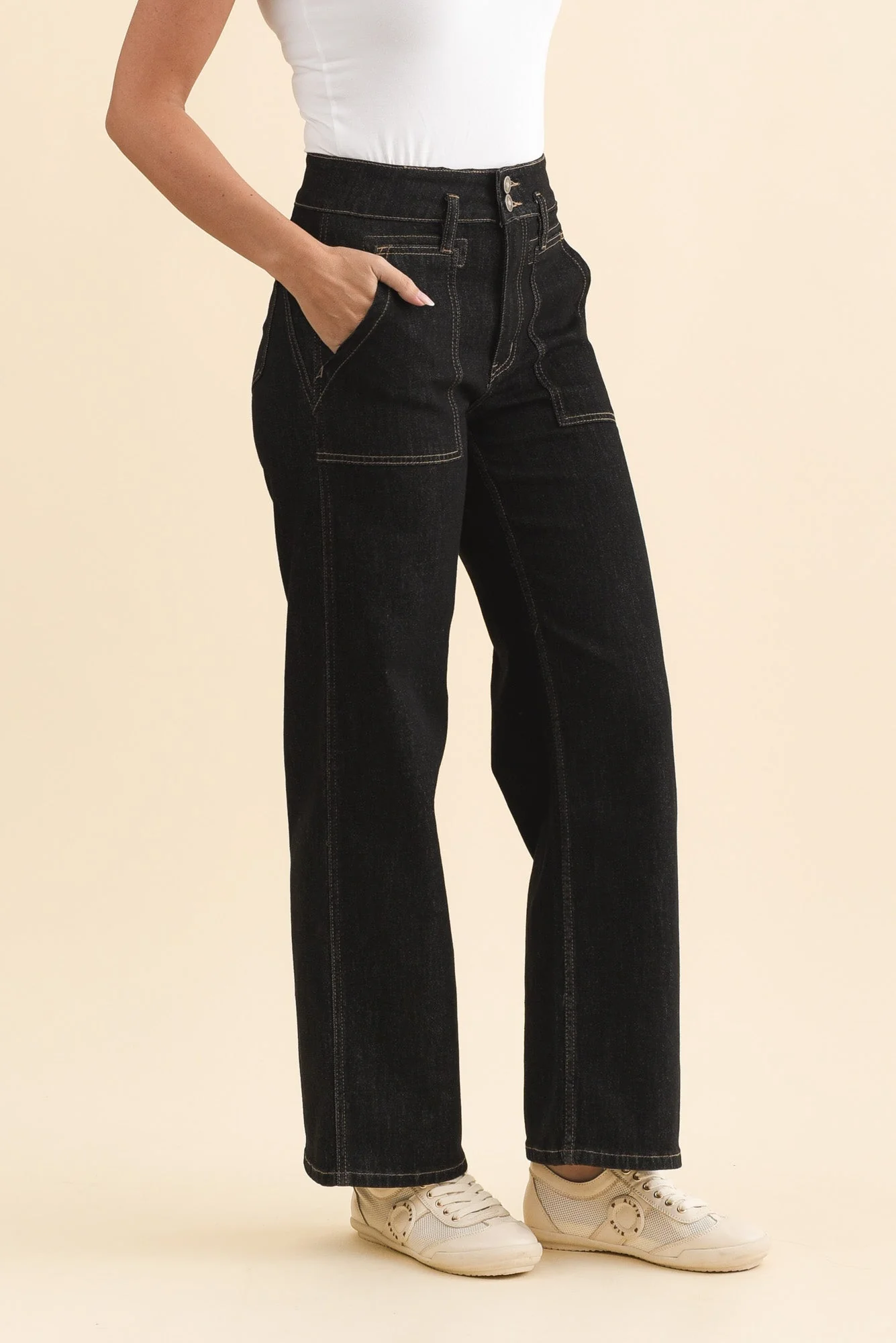 Orwell Black Straight Leg Jeans - Image 3