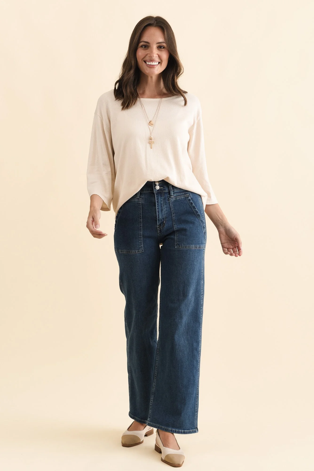 Orwell Blue Straight Leg Jeans - Image 2