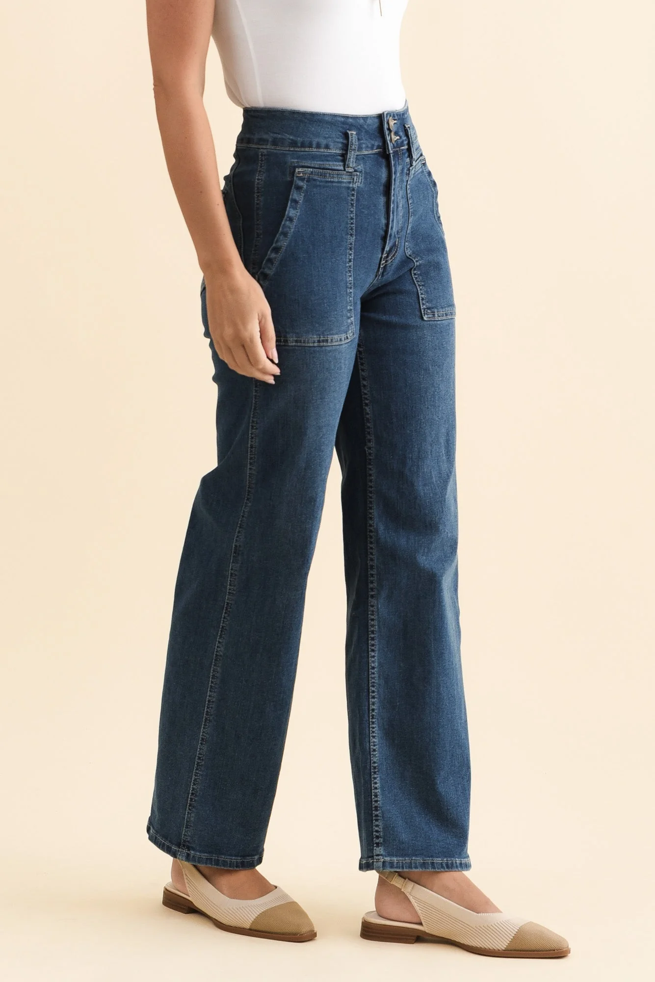 Orwell Blue Straight Leg Jeans - Image 3