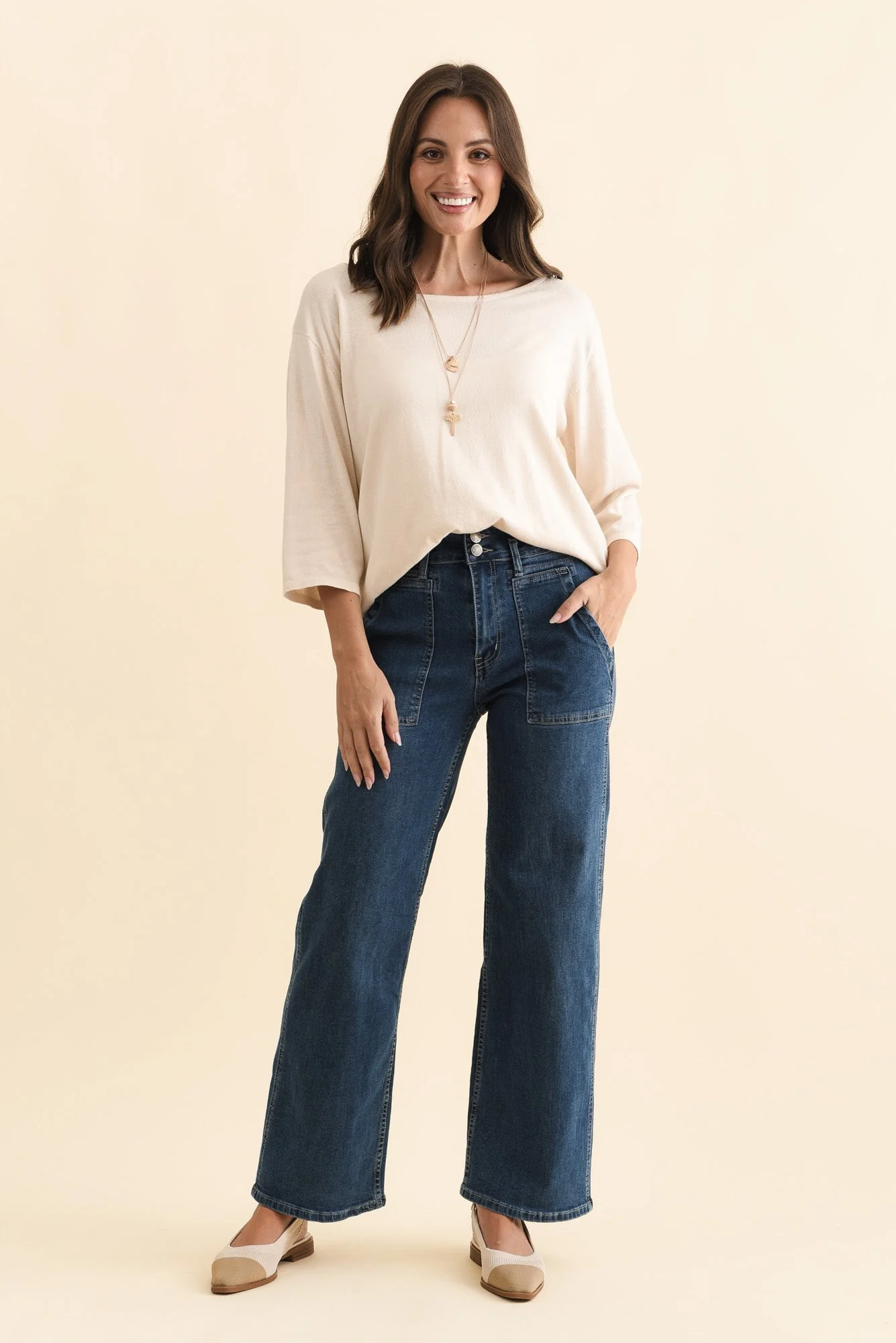 Orwell Blue Straight Leg Jeans - Image 6