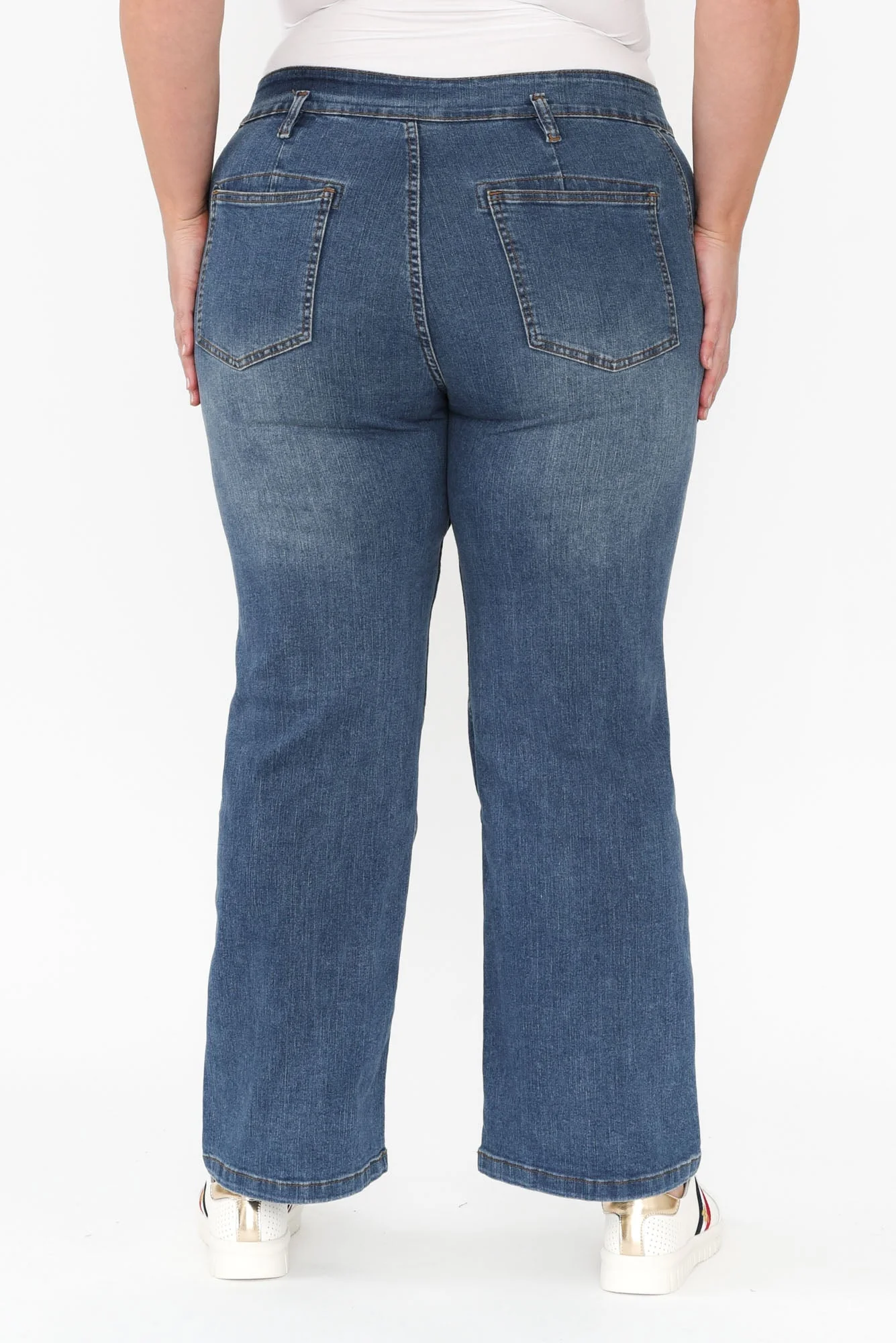 Orwell Mid Blue Straight Leg Jeans - Image 14
