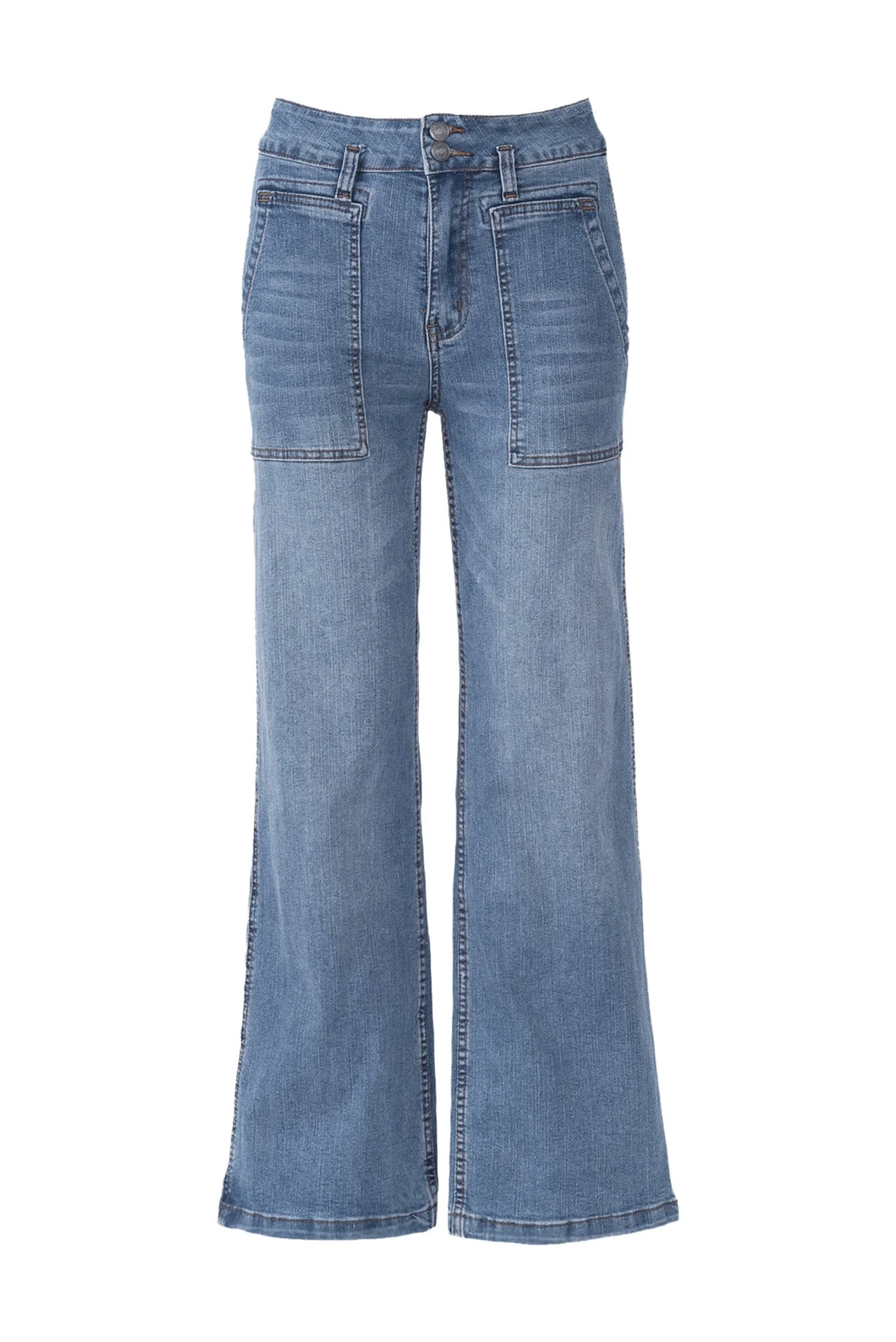Orwell Mid Blue Straight Leg Jeans - Image 6